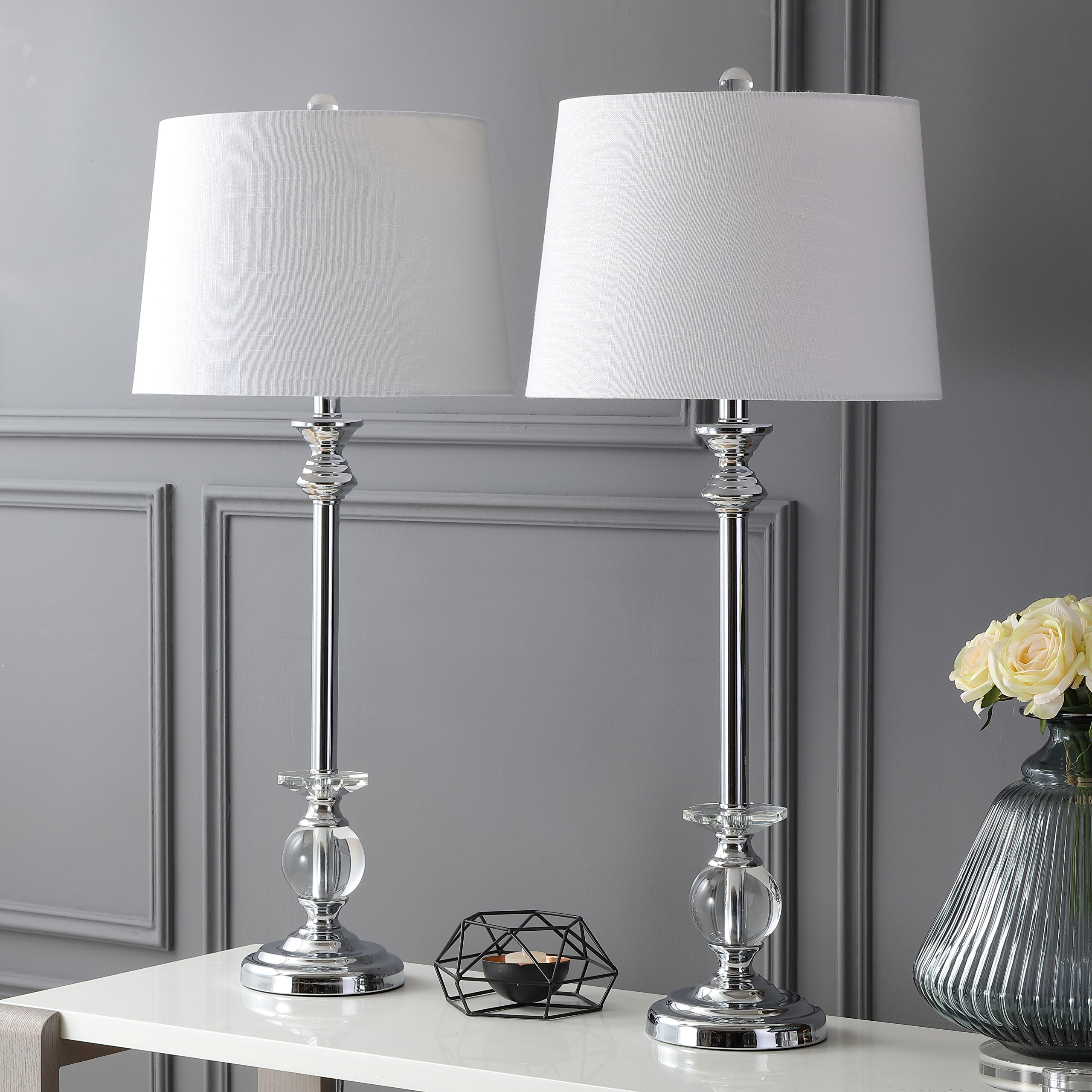 Jonathan Y JYL2056A-SET2 Set of 2 Modern Crystal LED Table Lamps - 33