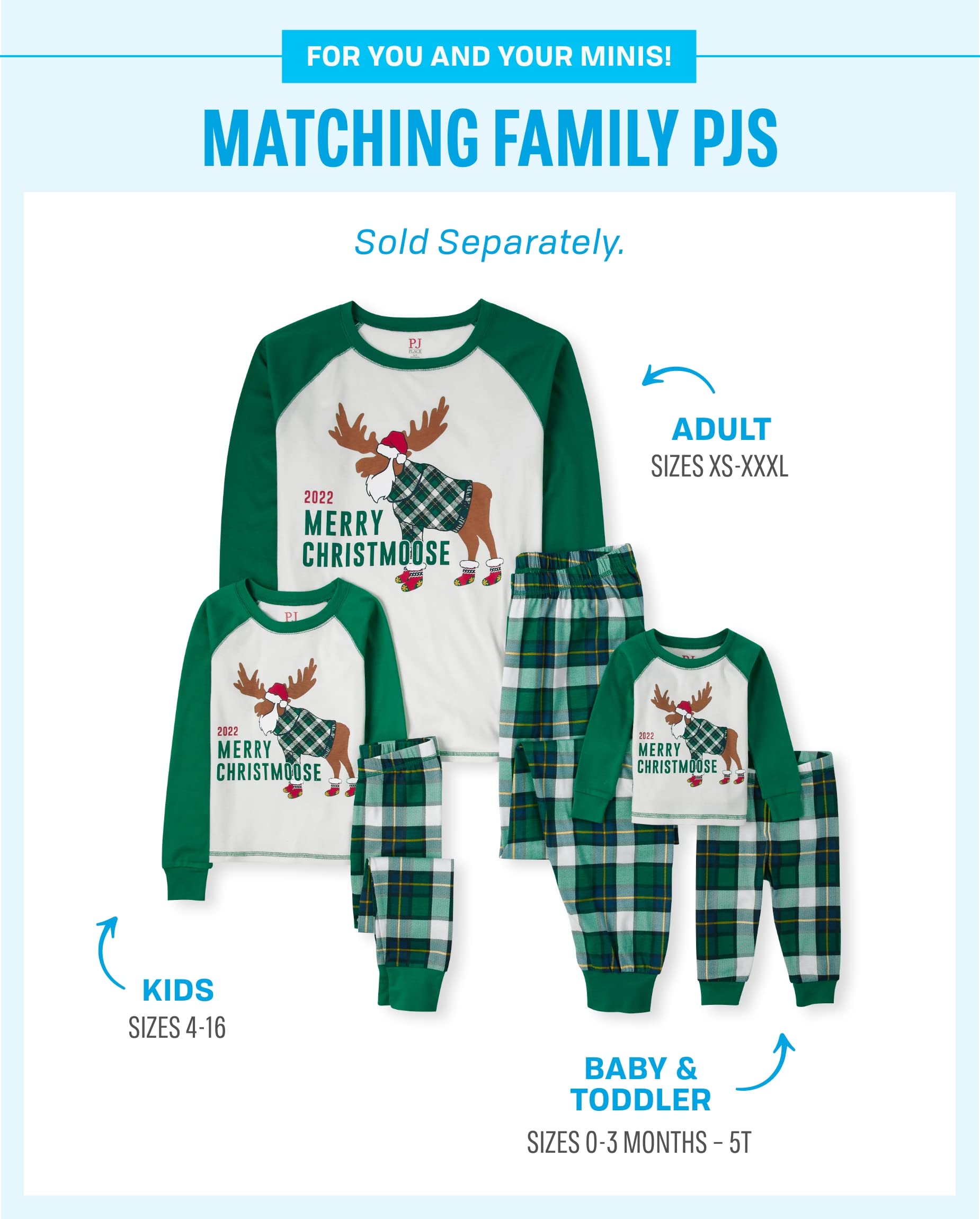 Kids' Christmas Pajama Sets - Family Matching Cotton Pajamas for Holiday Photos