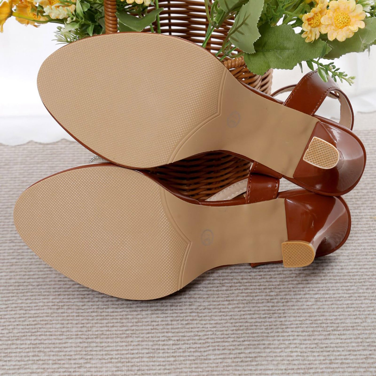 Stylish Rhinestone Platform Sandals for Women - Plus Size High Heel Fashion Sandals | Perfect for Summer Outfits, Beach Vacations & Party Wear