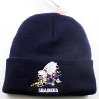 Gift House Seabees Beanie Navy Blue - Winter Warm Hat for Men
