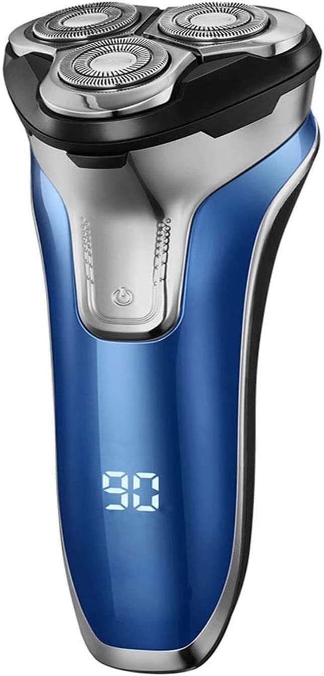 Rechargeable Electric Razor for Men - 100% Waterproof Wet & Dry Rotary Shaver with Pop-up Trimmer & LED Display - Perfect for Travel, Gym & Daily Shaving
