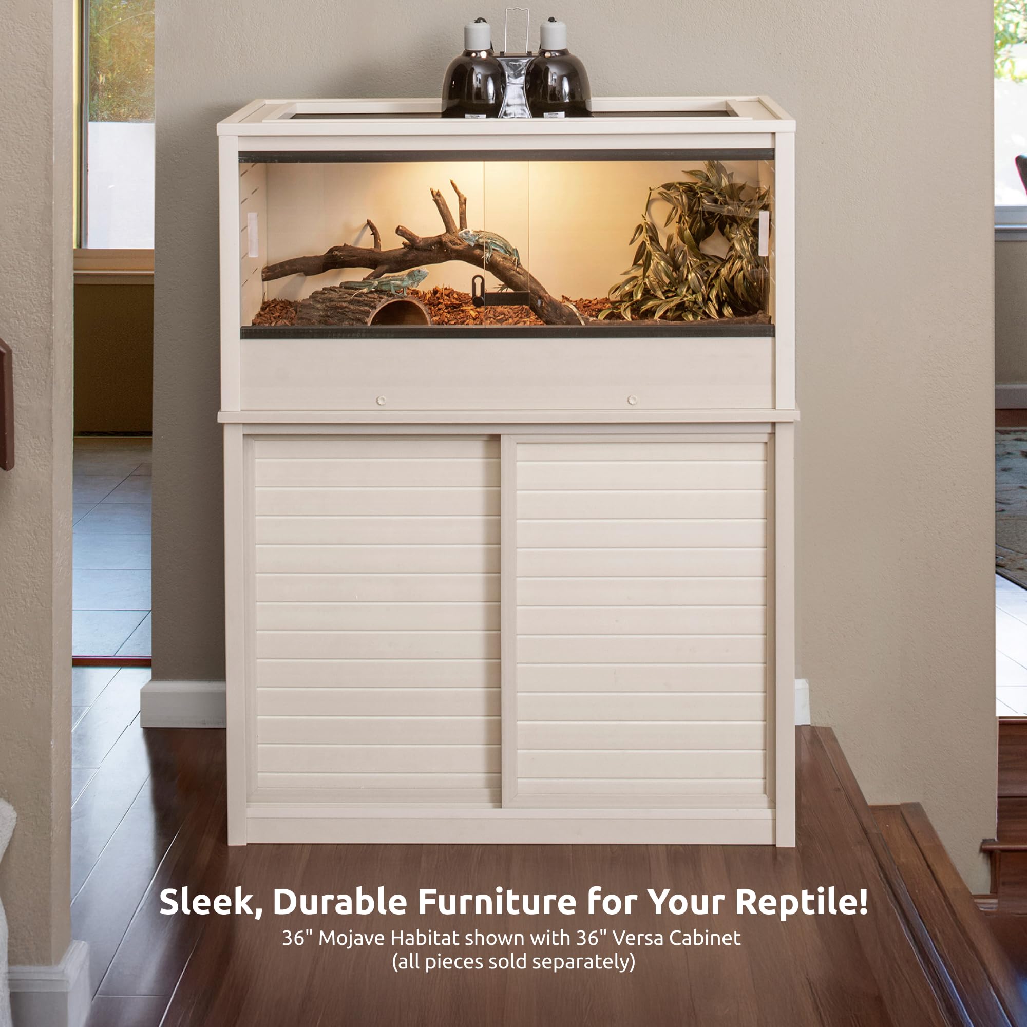 New Age Pet ECOFLEX Versa Stand 36-Inch Pet Storage Cabinet | Durable Wood Plastic Composite | Non-Toxic Pet Food & Toy Organizer | Perfect for Bedding, Treats & Accessories Storage | 10-Year Warranty | Ideal for Living Rooms, Pet Rooms & Garages