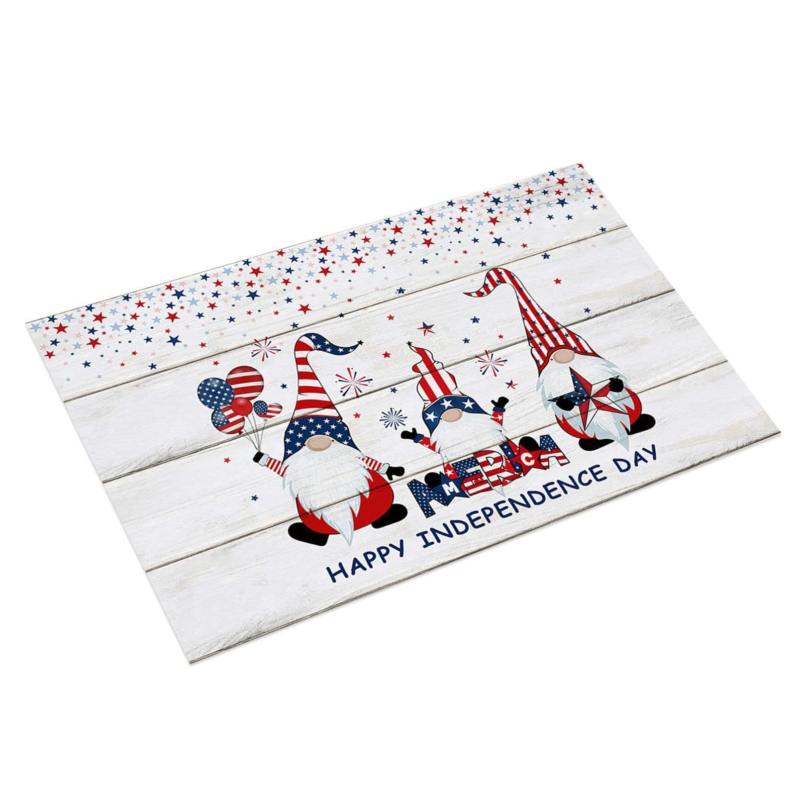 American Flag Non-Slip Floor Mat - Patriotic Independence Day Decor for Door, Living Room & Bathroom - Perfect for Home, Office & Outdoor Use