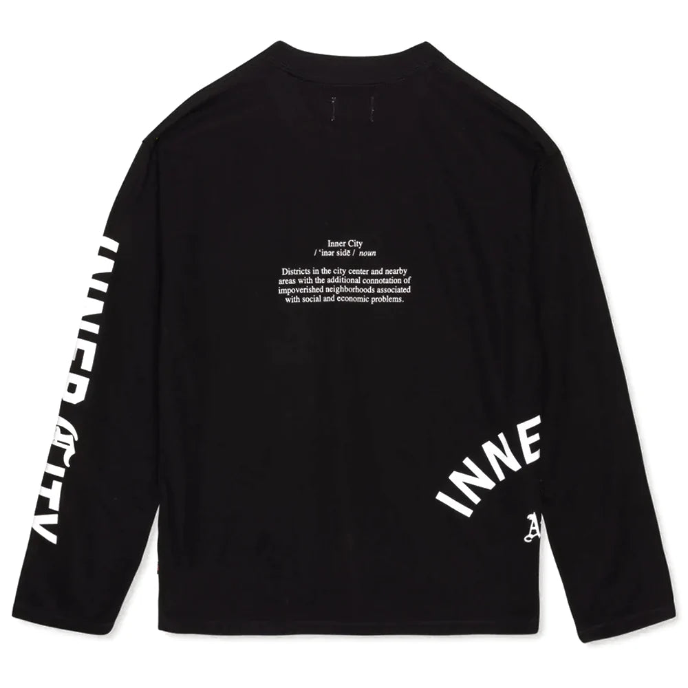 Angelino Long Sleeve T-Shirt for Men - Soft Cotton Crewneck Top in Black | Casual Wear, Layering & Everyday Comfort