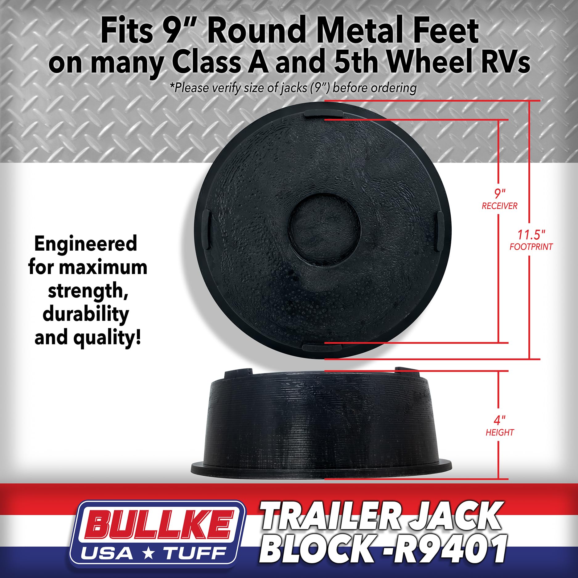Heavy-Duty RV Leveling Blocks - 4 Pack USA-Made Camper Stabilizer Jack Pads | UV-Resistant Recycled Plastic | Perfect for RV, Camper, Motorhome & Trailer Leveling | Camping & Road Trip Essentials