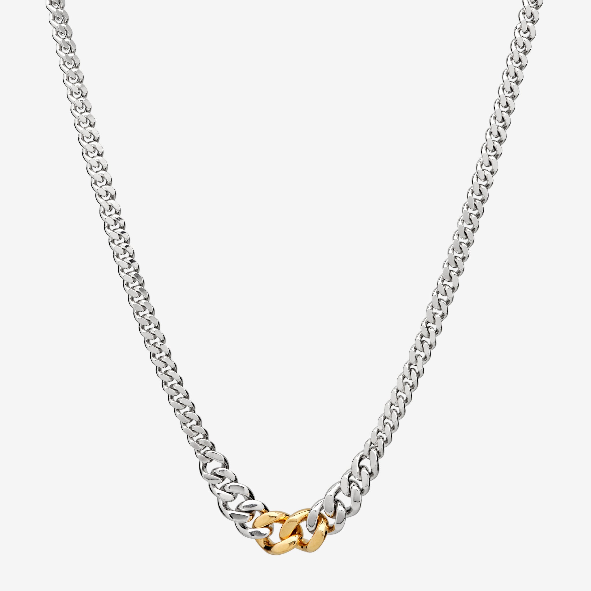 Dean Chain Duo Silver & Gold Necklace - Elegant Layered Chain for Women, Perfect for Daily Wear, Parties, and Special Occasions