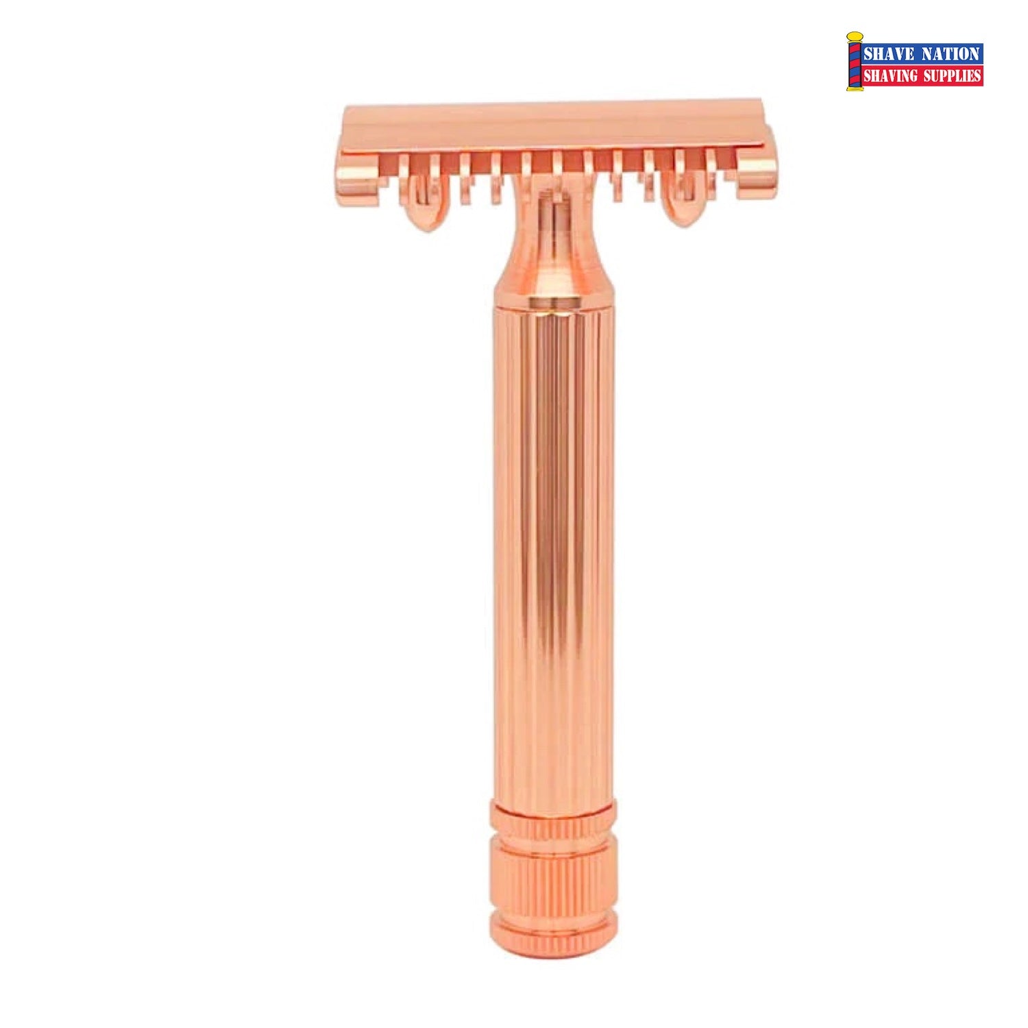 Fatip IL Grande Open Comb Copper Razor for Men - Classic Wet Shaving Double Edge Safety Razor - Perfect for Sensitive Skin & Close Shave - Ideal for Home & Travel Use