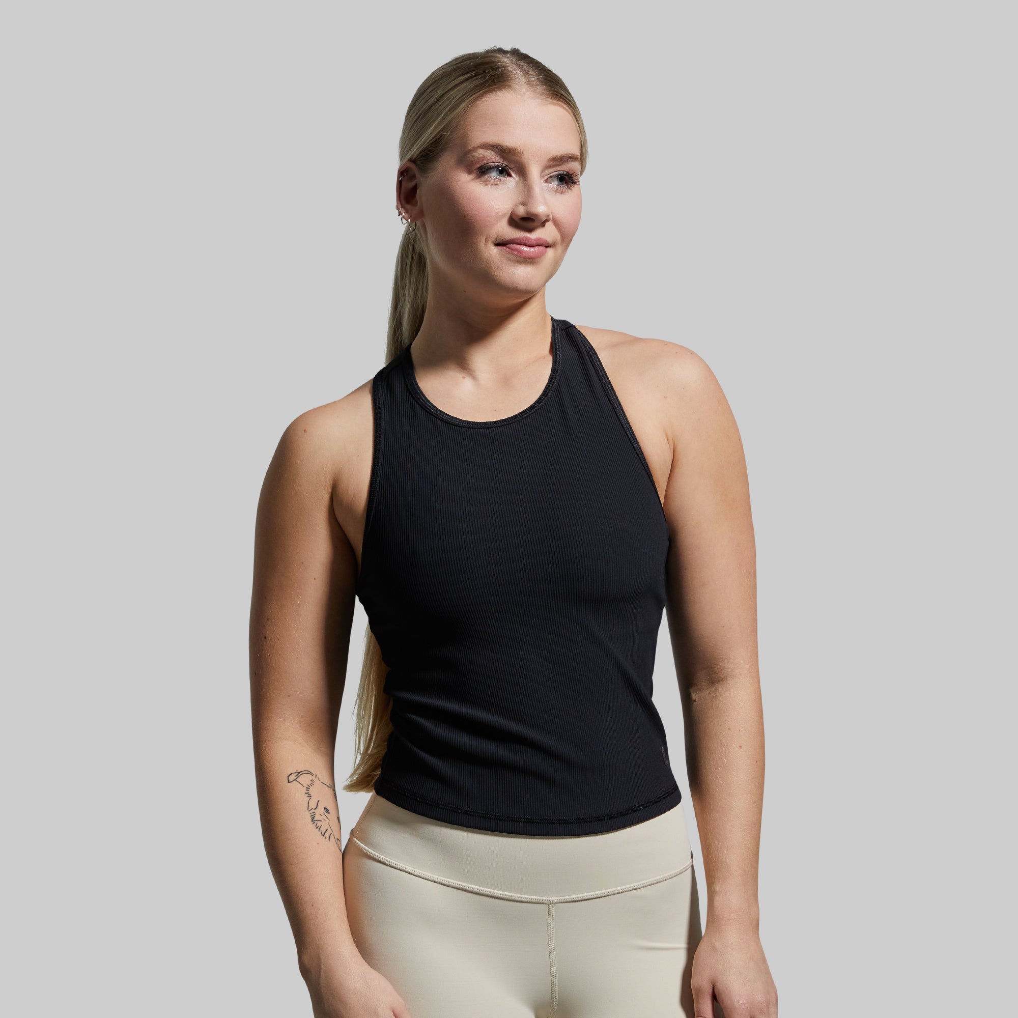 Perfect Ribbed Tank Top for Women - Soft Stretch Black Sleeveless Shirt for Casual Wear, Layering & Summer Outfits