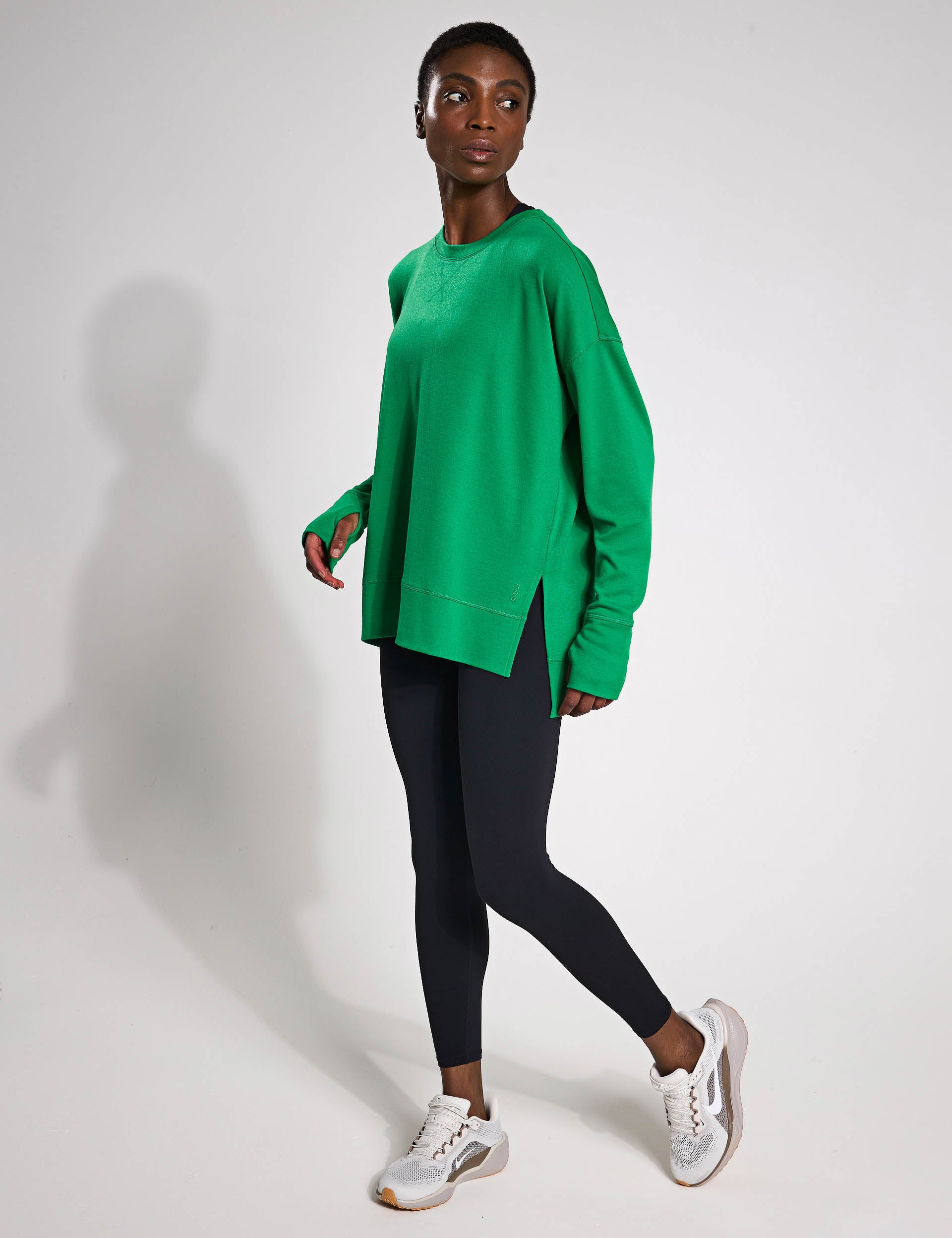 Shelby Sweatshirt for Women - Kelly Green Cotton Pullover Hoodie | Casual Wear, Gym, Lounge, Street Style