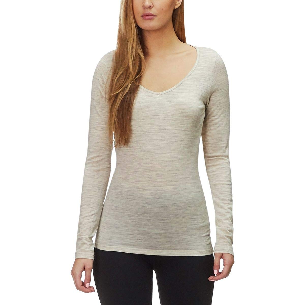Icebreaker Merino Women's Siren Long Sleeve Sweetheart Thermal Shirt - Soft Wool Base Layer for Hiking, Skiing & Winter Outdoor Activities