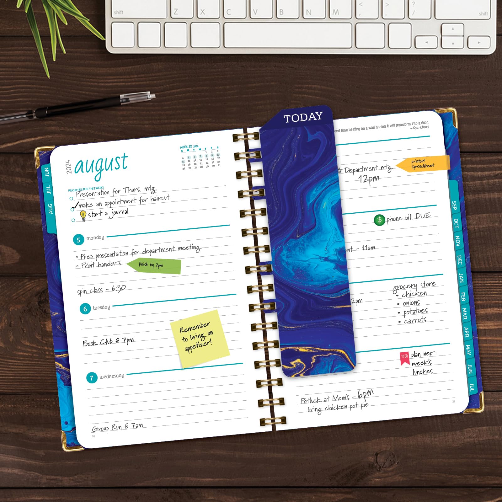 2024-2025 Academic Year Hardcover Planner (June 2024-July 2025) - 5.5