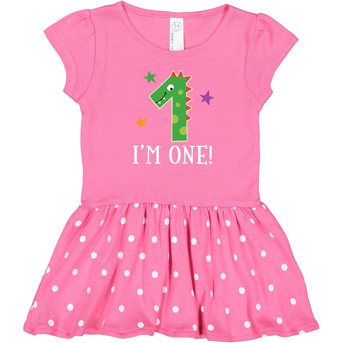 Inktastic 1st Birthday Dinosaur Party Infant Dress - Cute Dino Themed Outfit for Baby Girls & Boys - Perfect for Birthday Celebrations, Photo Shoots & Special Occasions