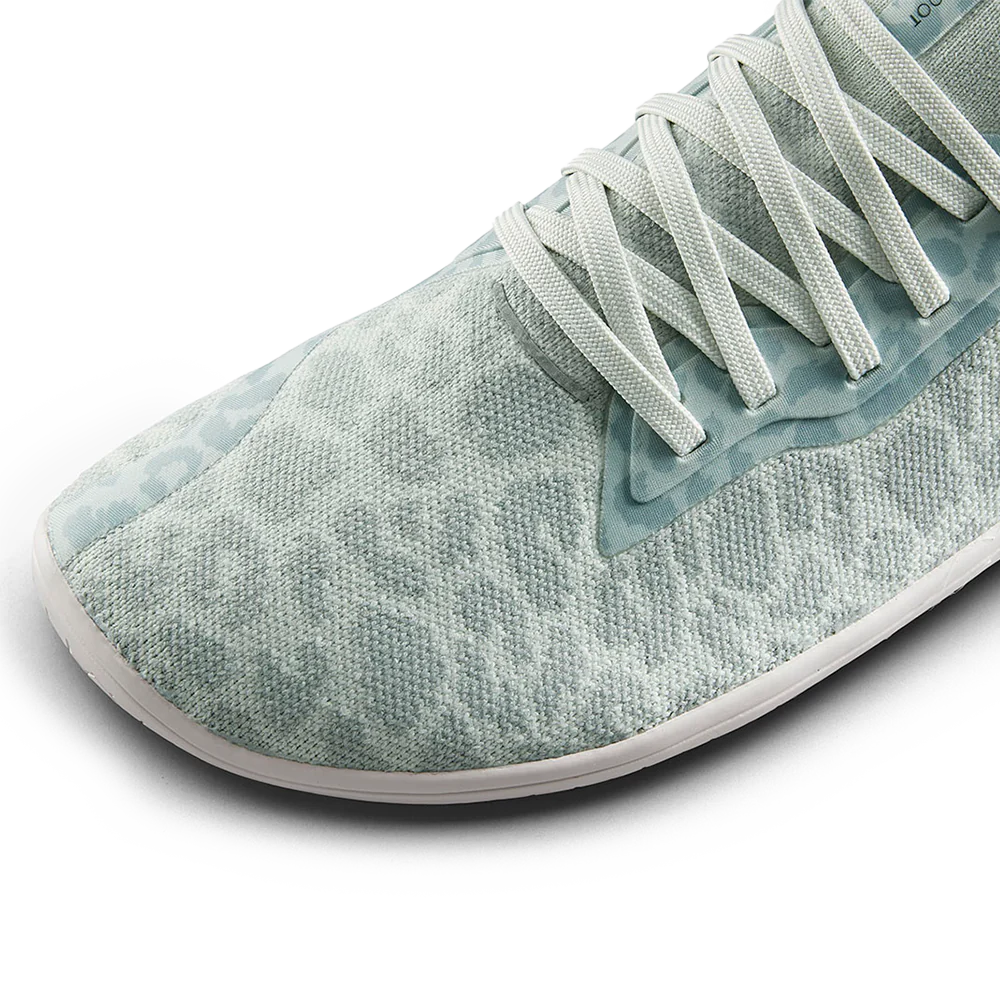 Vivobarefoot Primus Lite Knit Women's Barefoot Shoes - Frosted Mint Leopard Print | Minimalist Zero Drop Sneakers for Running, Gym & Everyday Wear (Clearance Sale)