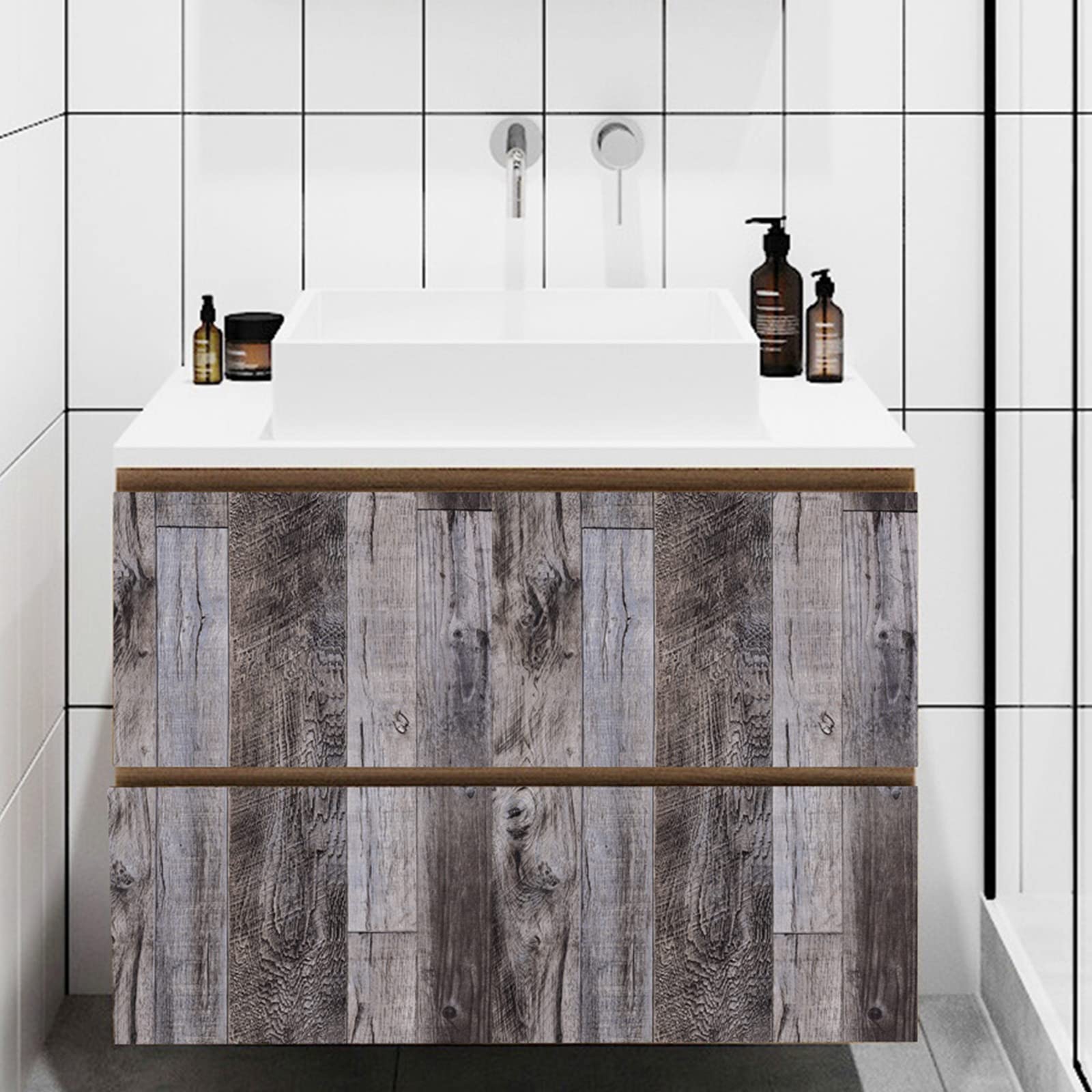 Yun-aeon Gray Wood Peel and Stick Wallpaper - 17.3