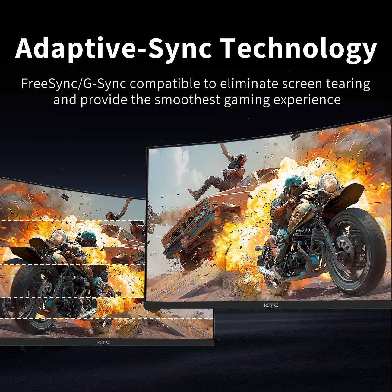 24 Inch Curved Gaming Monitor 165Hz FHD 1080P Frameless Computer Screen with FreeSync/G-Sync, 99% sRGB, 3000:1 Contrast, HDMI & DisplayPort, VESA Mountable - Perfect for Esports, FPS Gaming and Home Office Setup