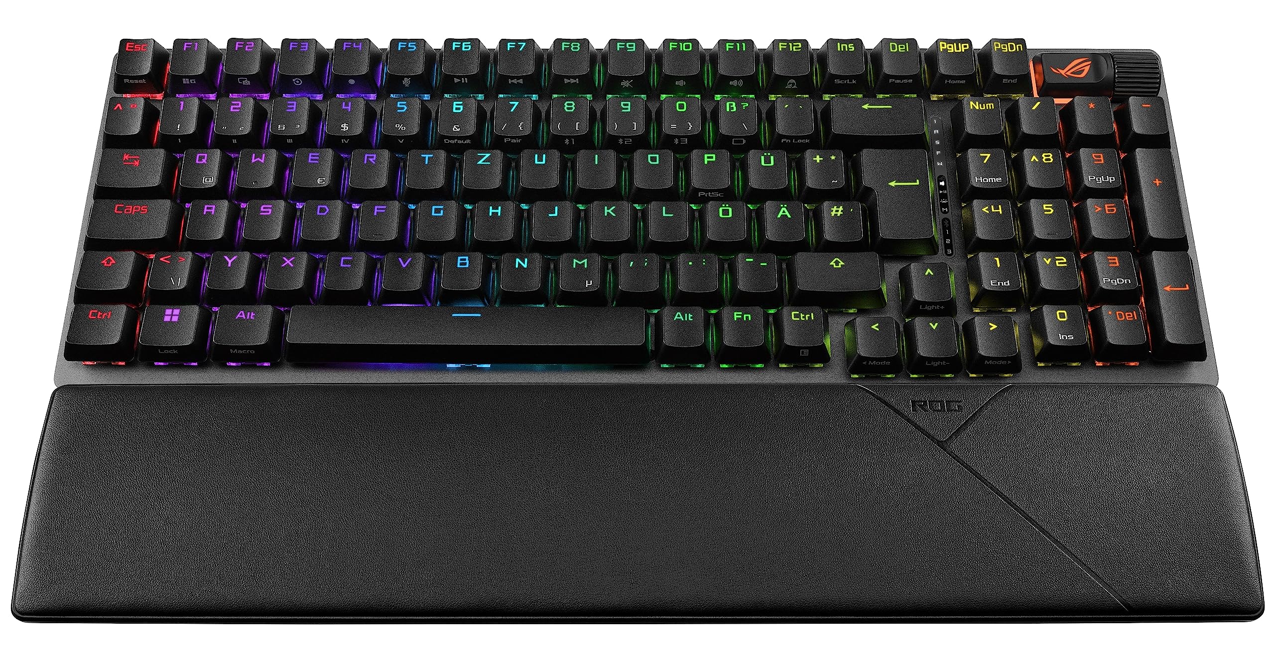ASUS ROG Strix Scope II 96 Wireless Mechanical Gaming Keyboard - ROG NX Switches, Wrist Rest, 2.4GHz/Bluetooth/Wired, Omni Receiver, Aura Sync RGB (German QWERTZ Layout) - Perfect for PC Gaming, Esports & Office Work