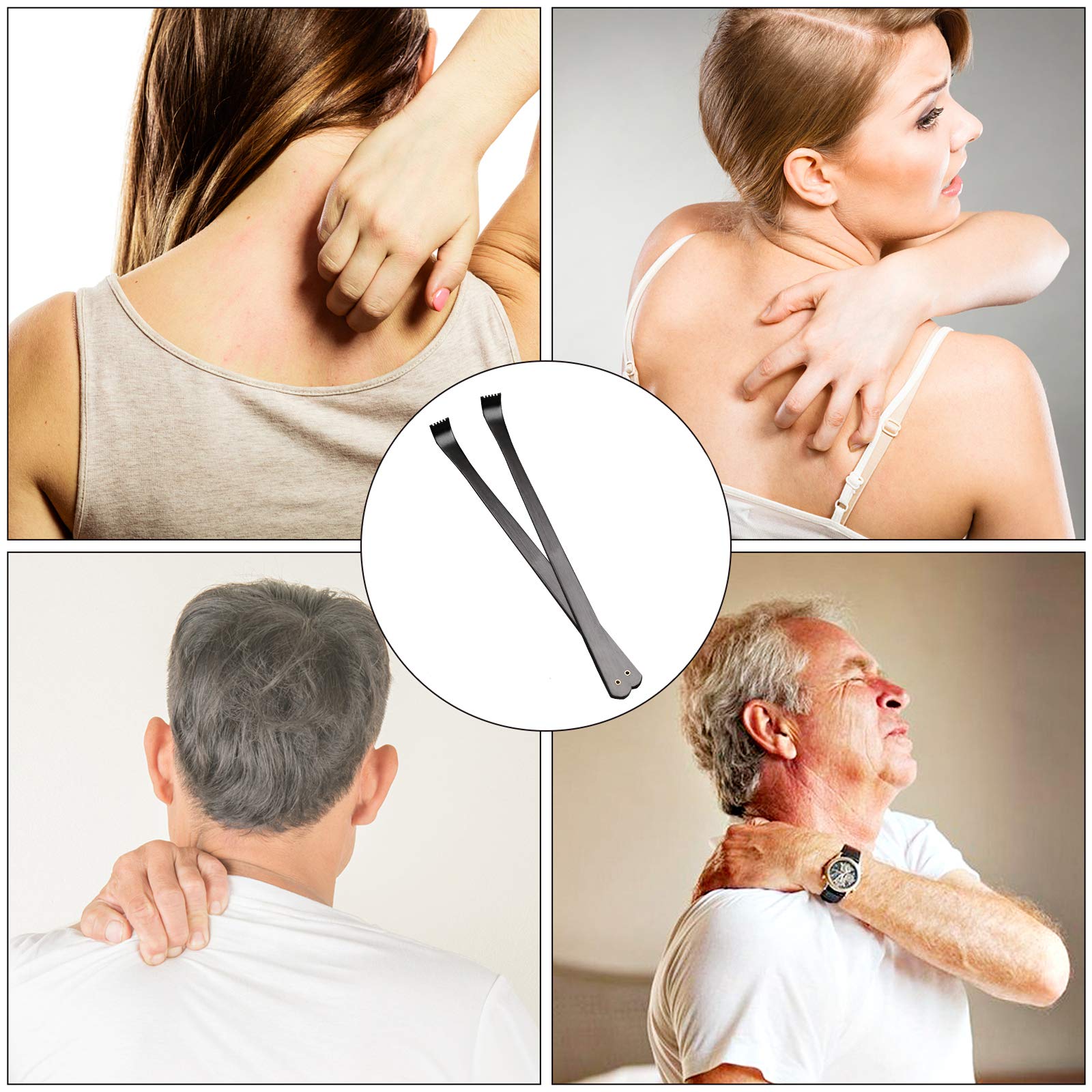 VEGCOO Back Scratcher & Massager - Long Handle Body Relaxation Tool for Itch Relief, Muscle Tension & Stress Relief - Perfect for Home, Office & Travel Use