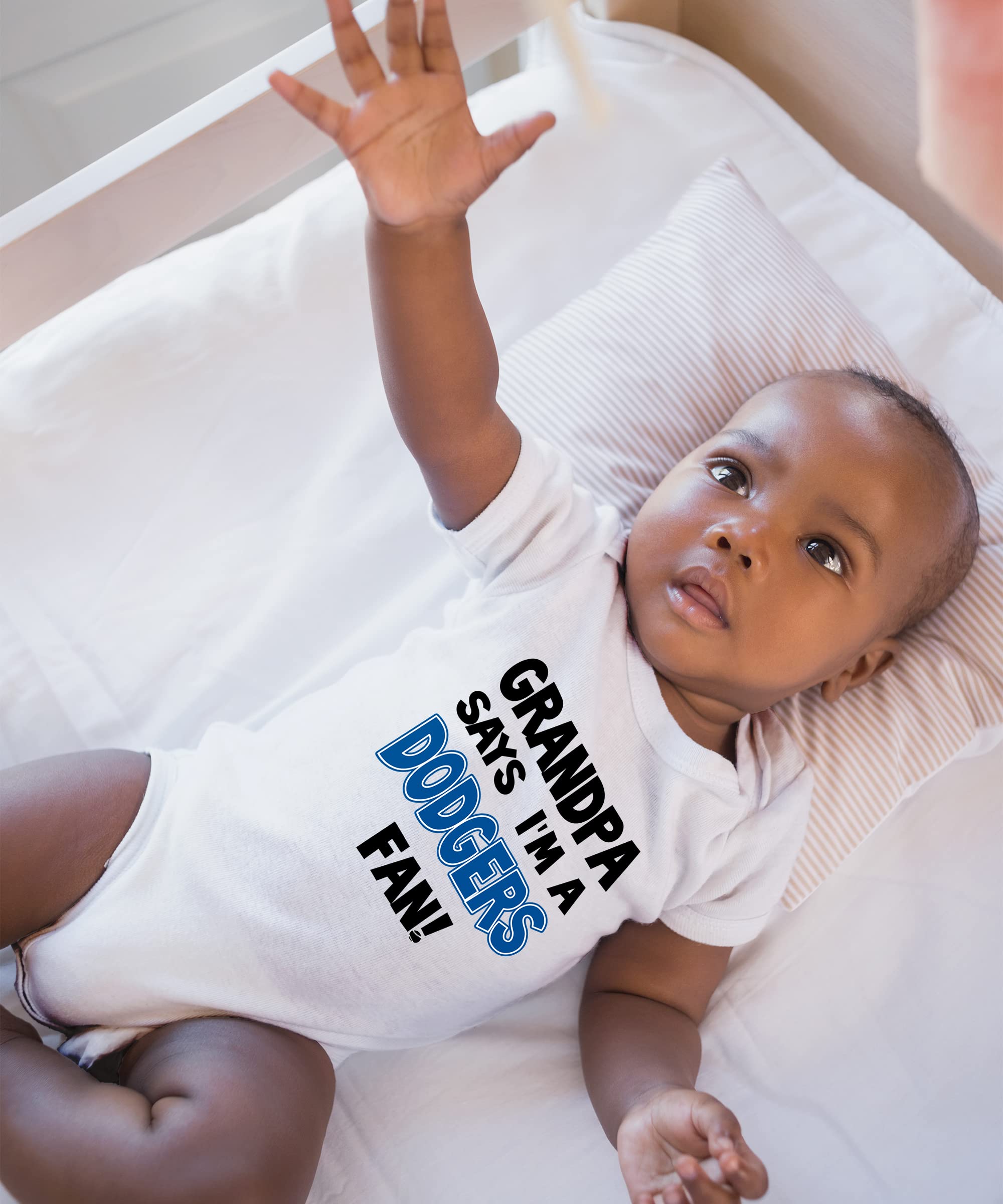 Adorable Dodgers Fan Baby Bodysuit - Grandpa Says I'm a Dodgers Fan Outfit | Cute Baseball Onesie for Infants & Toddlers | Perfect for Game Day, Family Photos & Baseball-Themed Events