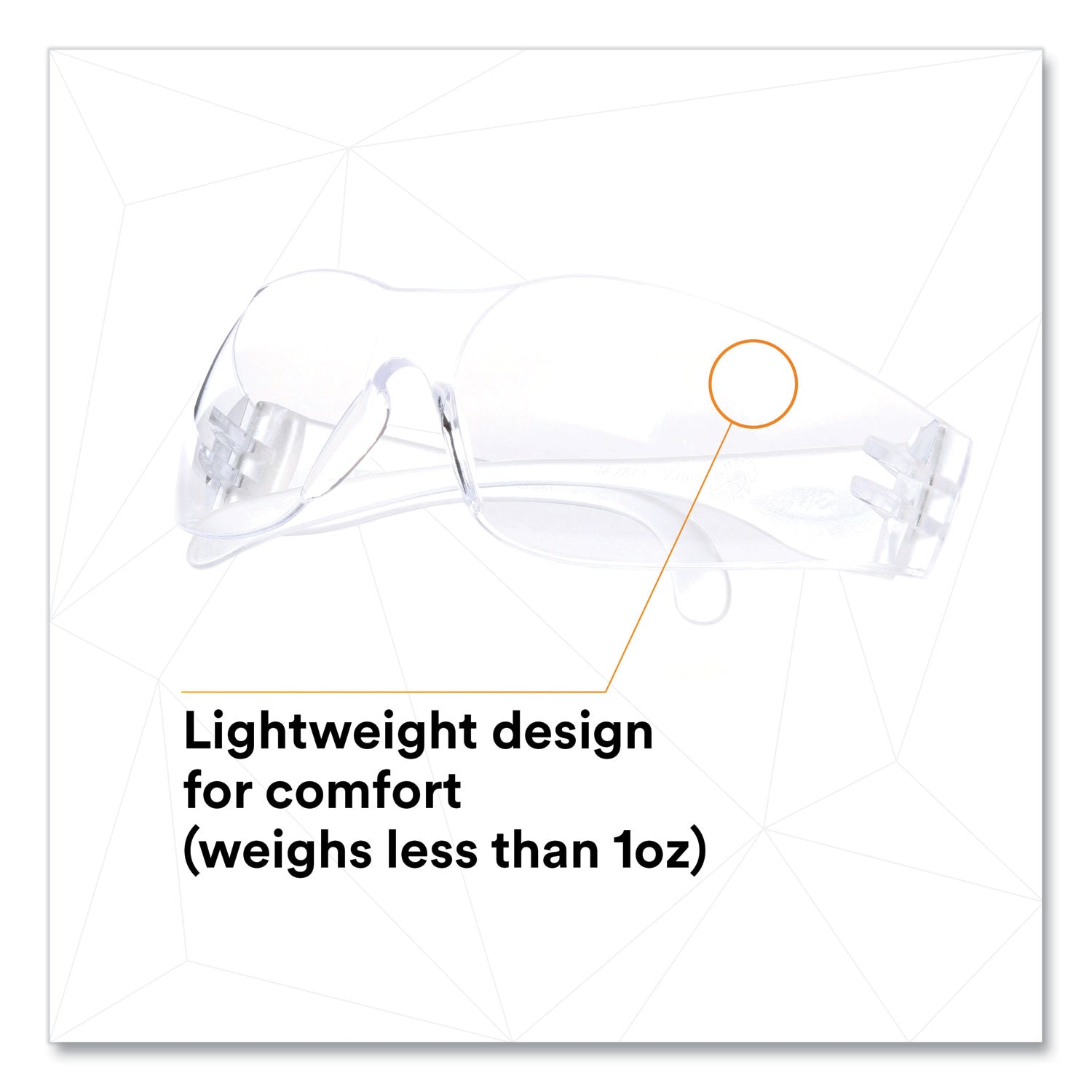 3M™ Virtua Protective Safety Glasses - Clear Polycarbonate Frame & Lens - ANSI Z87.1 Certified for Work, DIY Projects, and Home Use