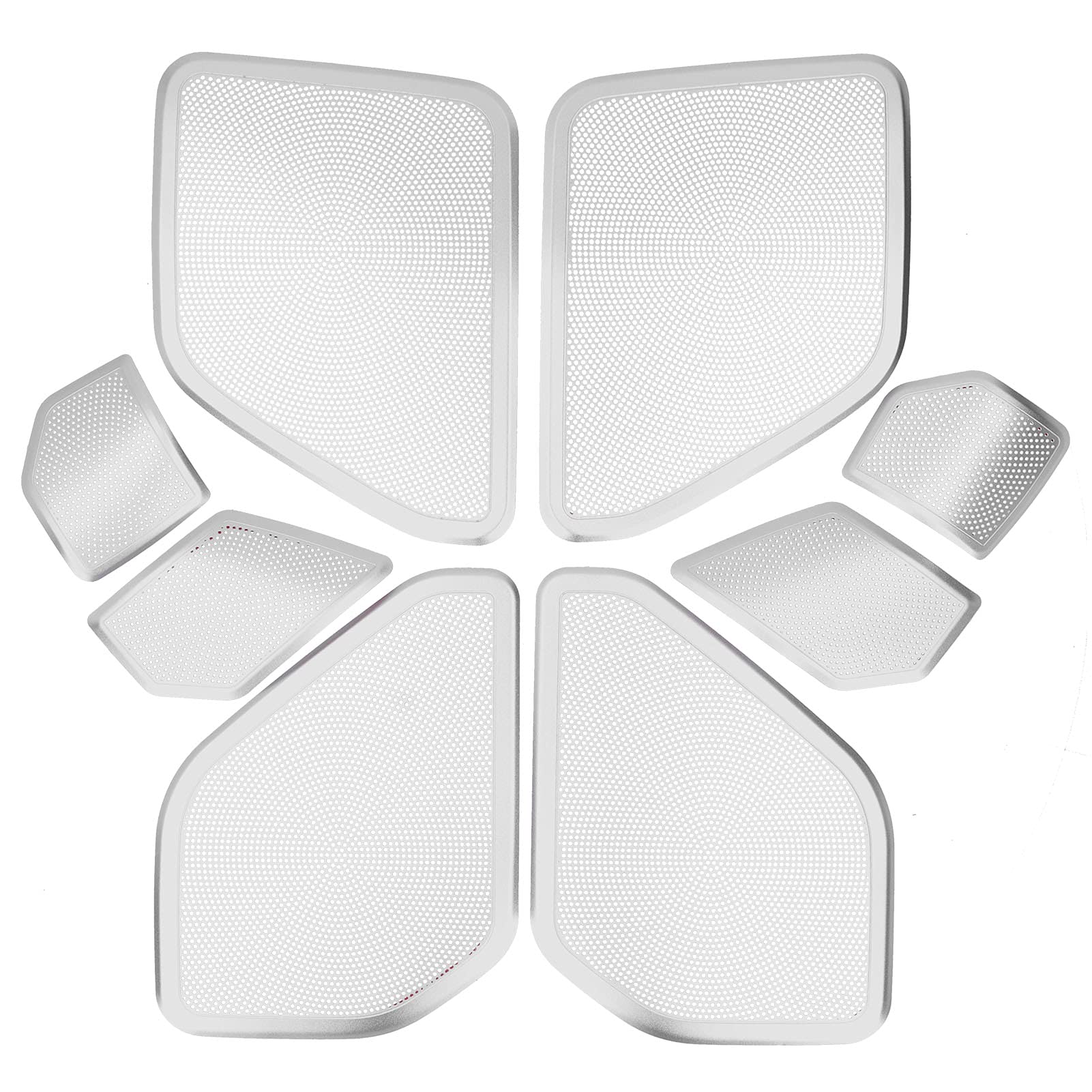 Aramox 8pcs Car Door Speaker Cover Trim - Compatible with Land Rover Defender 2020-2021 - Premium Audio Speaker Sticker for Enhanced Sound & Interior Protection - Perfect for Off-Roading & Car Customization