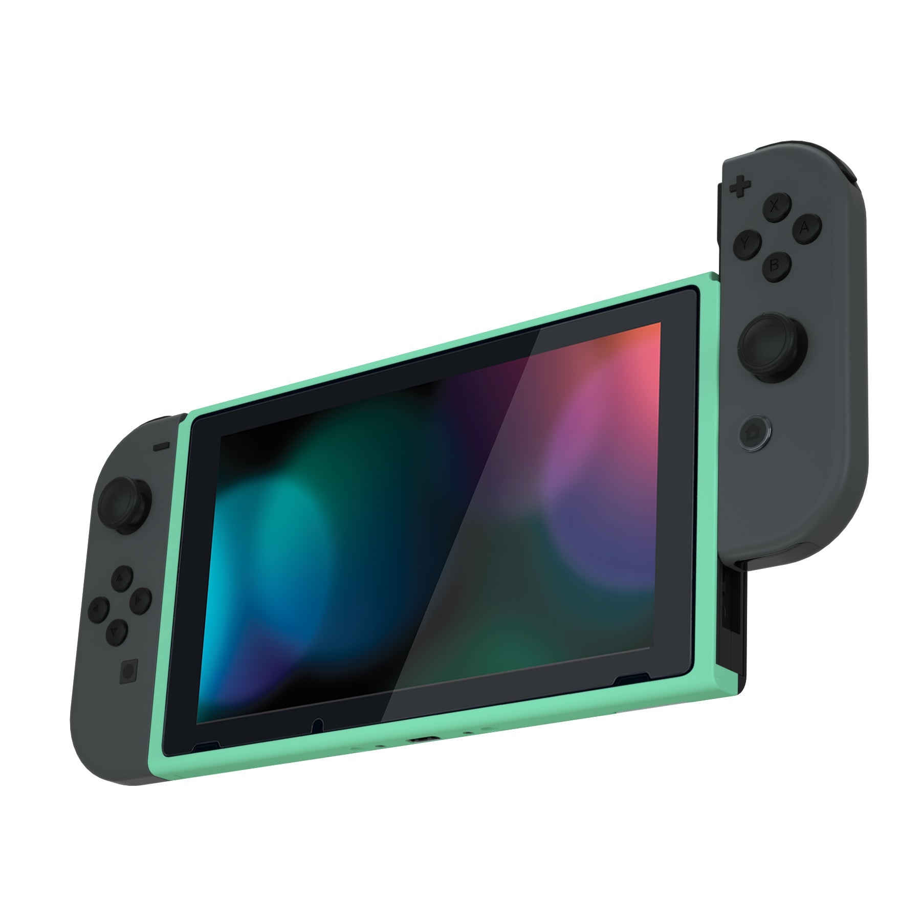 eXtremeRate DIY Replacement Housing Shell Front Frame with Volume & Power Buttons for Nintendo Switch Console - Mint Green | Custom Gaming Accessories for Switch Lite & OLED Models | Perfect for Home Entertainment & Portable Gaming