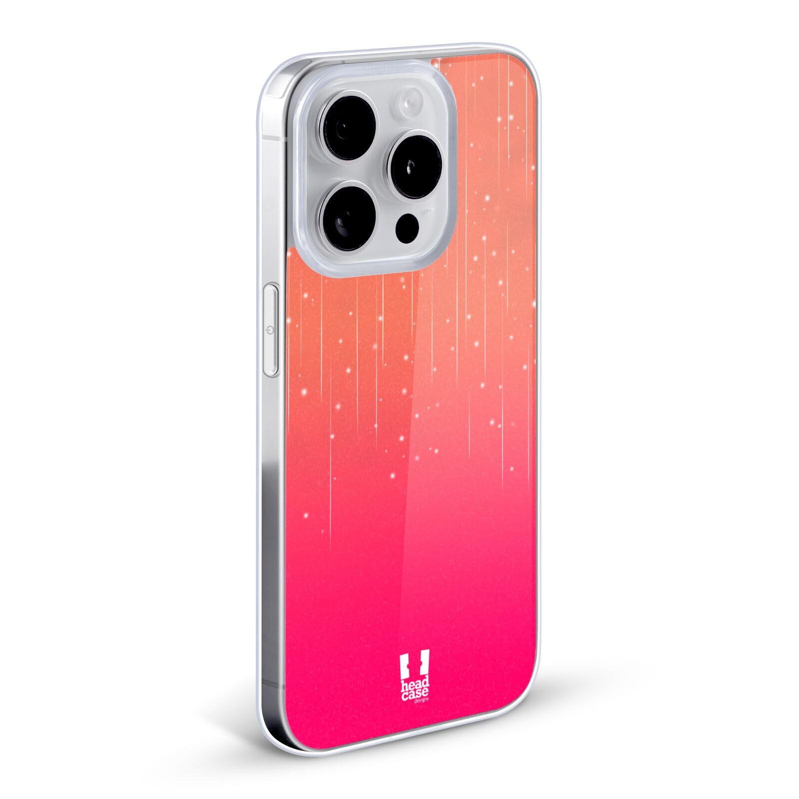 Peach Pink Neon Rain Ombre Soft Gel Phone Case for Apple iPhone 11 Pro Max - Durable Protective Cover with Stylish Design, Perfect for Everyday Use, Travel, and Outdoor Activities