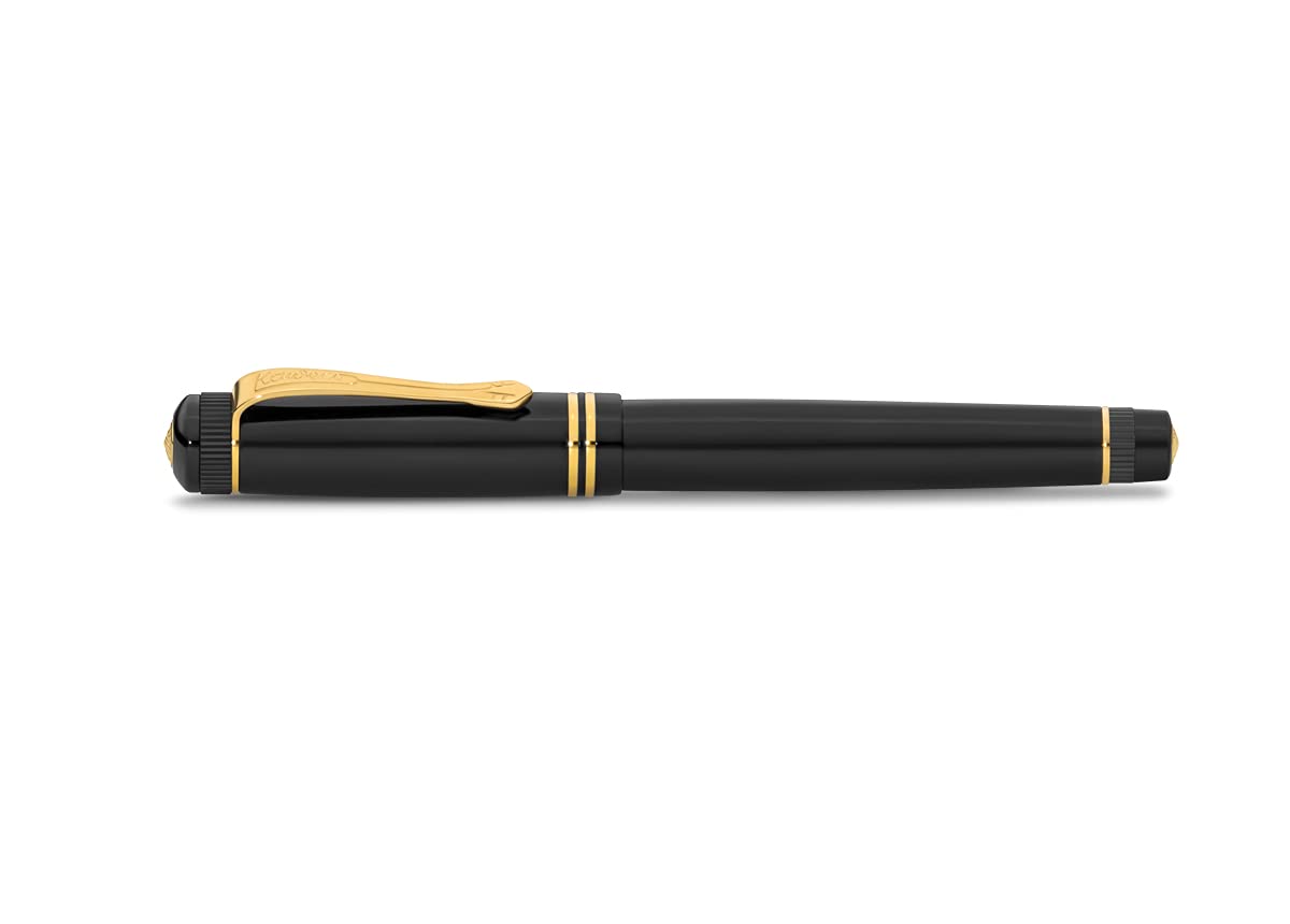 Kaweco DIA2 Gold Gel & Ballpoint Pen - Classic Design with 0.7mm Ceramic Ball Rollerball Refill - 16cm Nostalgic Acrylic Pen for Office, Journaling & Gift Giving