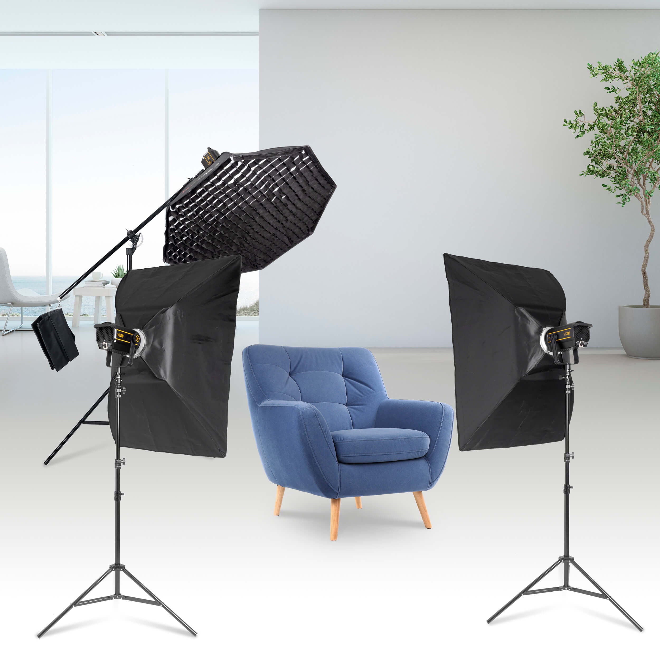 VL300II Professional Lifestyle & Environmental Furniture Photography Kit for Video & Photo - Perfect for E-commerce, Social Media & Product Showcase