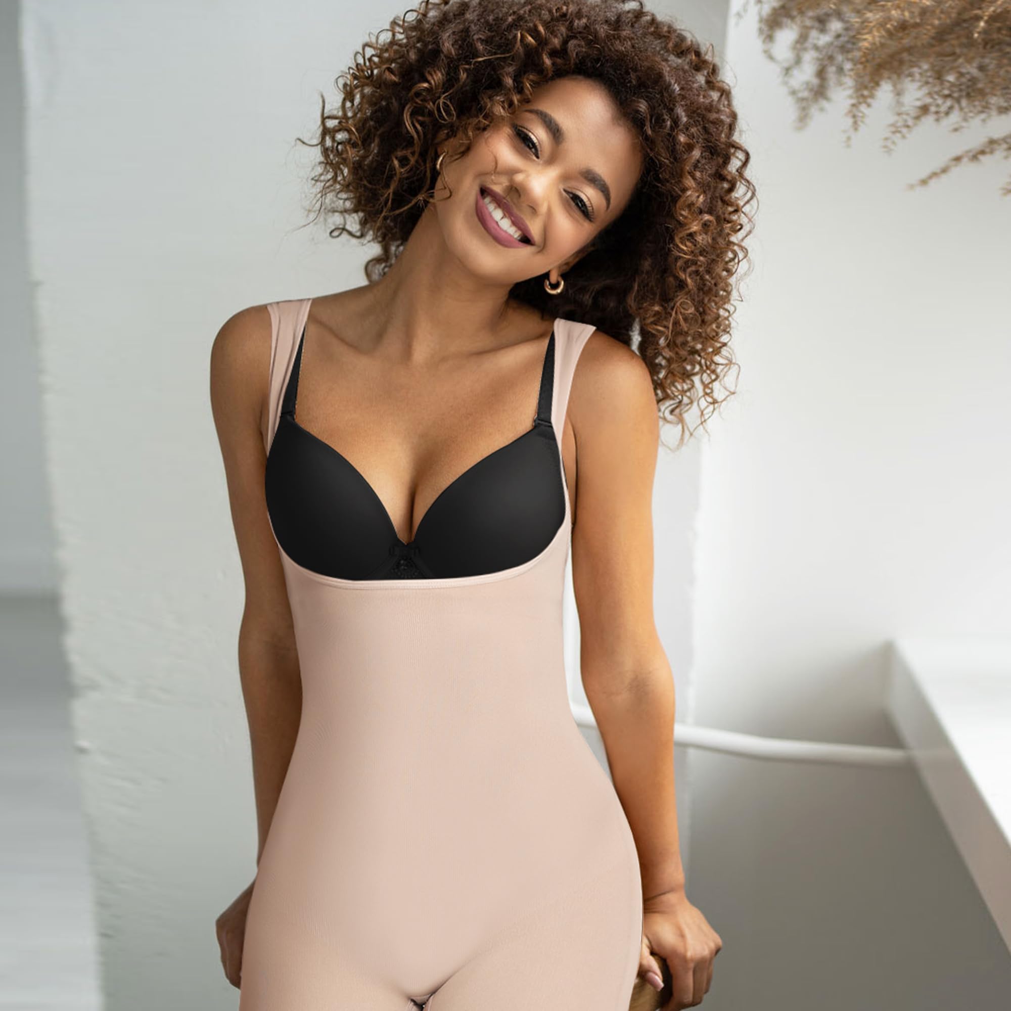 Best Shapewear Bodysuit for Women - Tummy Control Seamless Body Shaper, Underbust Mid Thigh Slimming Fajas - Perfect for Everyday Wear, Special Occasions & Postpartum Recovery