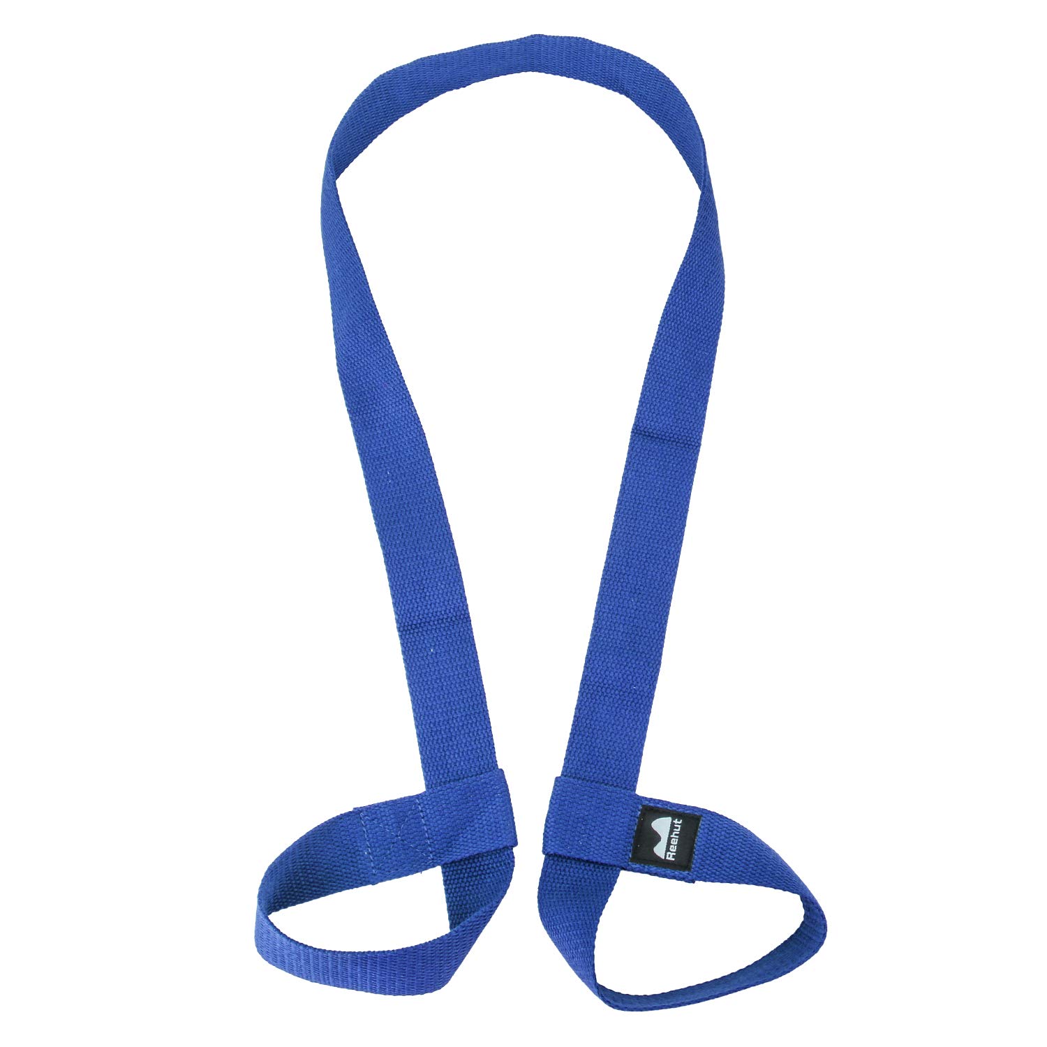 Reehut Adjustable Yoga Mat Strap - Durable Cotton Carrier for Yoga & Stretching - Blue