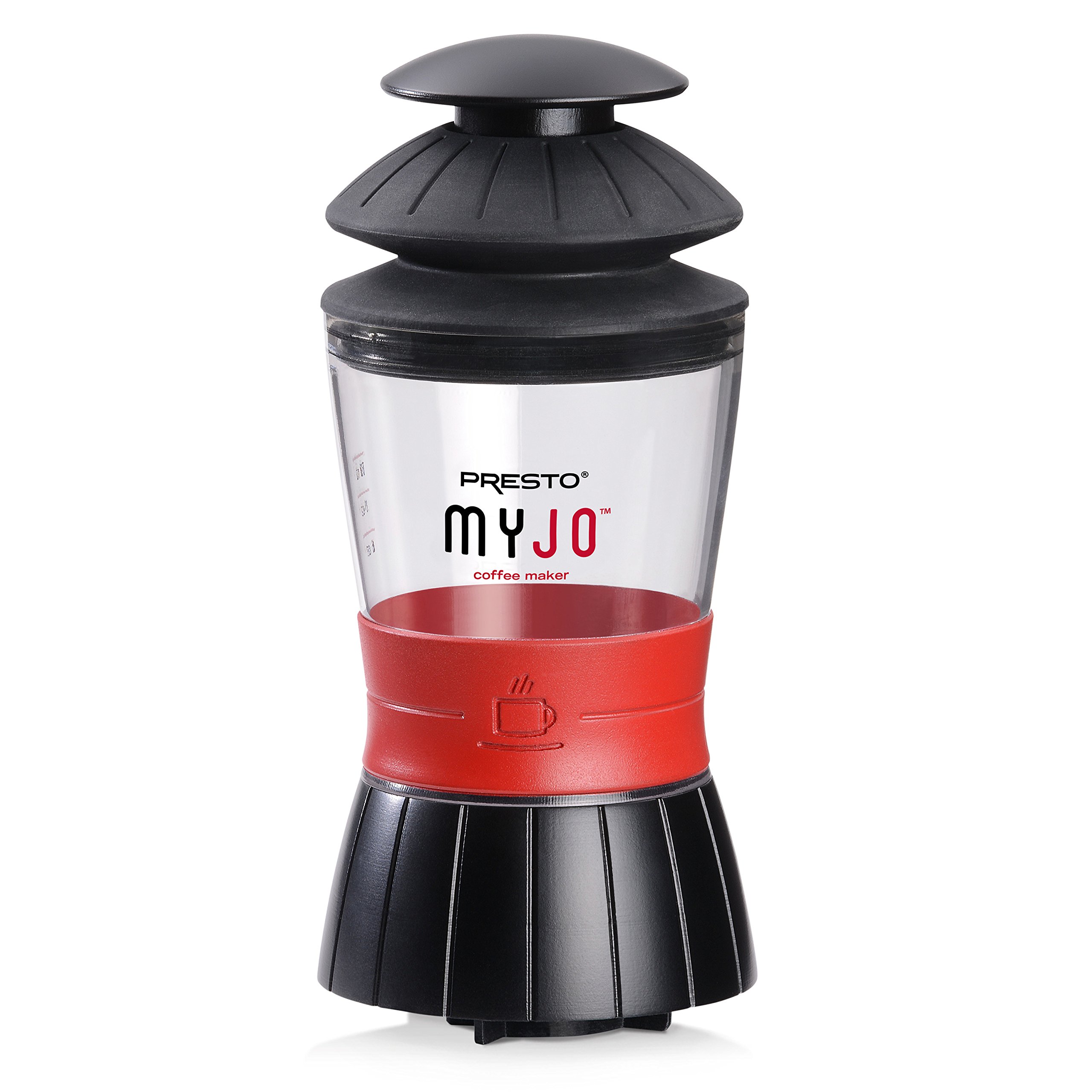 Presto 02835 MyJo Single Cup Coffee Maker - Compact 1-Cup Black Coffee Brewer for Home, Office & Travel | Fast Brewing, Easy to Use, Perfect for Small Spaces