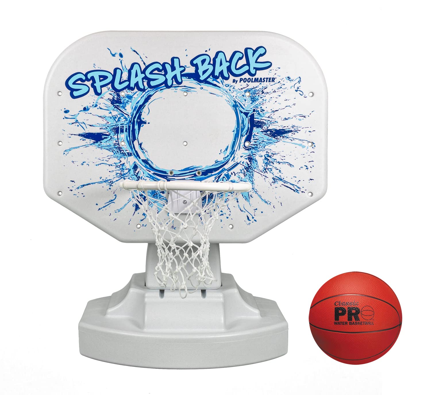 Poolmaster 72820 Splashback Poolside Basketball Game - Blue, 34W x 38D x 45H Inches - Fun Outdoor Water Activity for Kids & Adults, Perfect for Pool Parties & Backyard Games