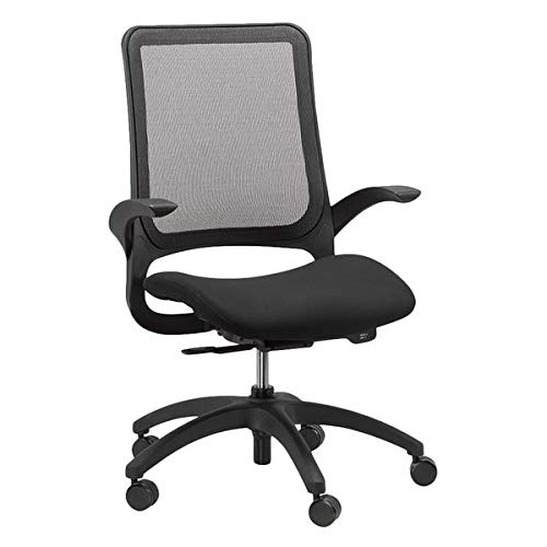 Black Mesh Mid Back Swivel Office Chair - Ergonomic Computer Desk Chair with Adjustable Height for Home & Office Use | Perfect for Long Work Hours, Gaming & Study Sessions