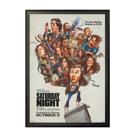24x36 Movie Poster Frame - Swing Open Changeable Metal Frame with Beveled Matboard | Wall Decor for Home Theater, Cinema Room & Office Display