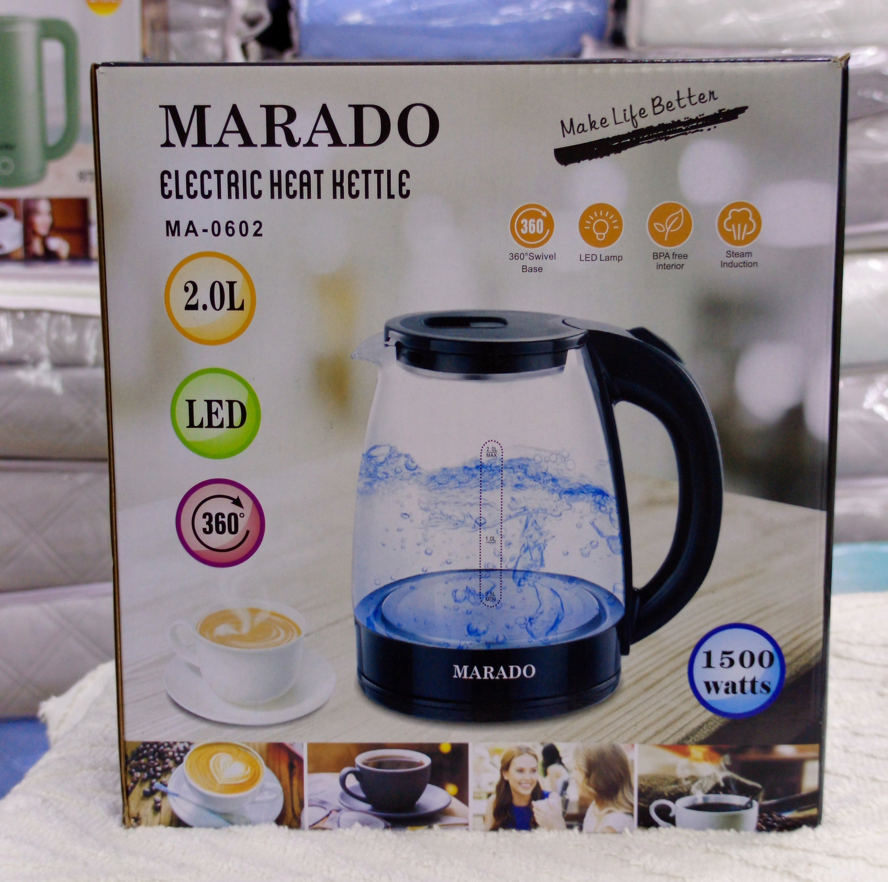Marado Electric Kettle - Fast Boiling 1.7L Stainless Steel Water Kettle with Auto Shut-Off & Boil-Dry Protection - Perfect for Tea, Coffee, Instant Noodles & Home Office Use