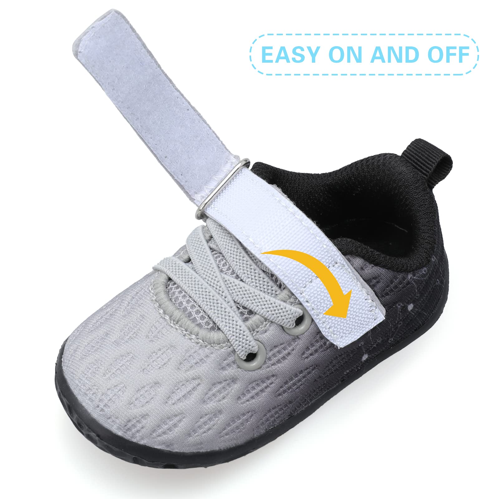 FEETCITY Baby Sneakers for Boys & Girls - Soft First Walking Shoes, Non-Slip Infant Crib Shoes & Comfortable Toddler Slip-Ons | Perfect for Newborns Learning to Walk, Playtime & Everyday Wear