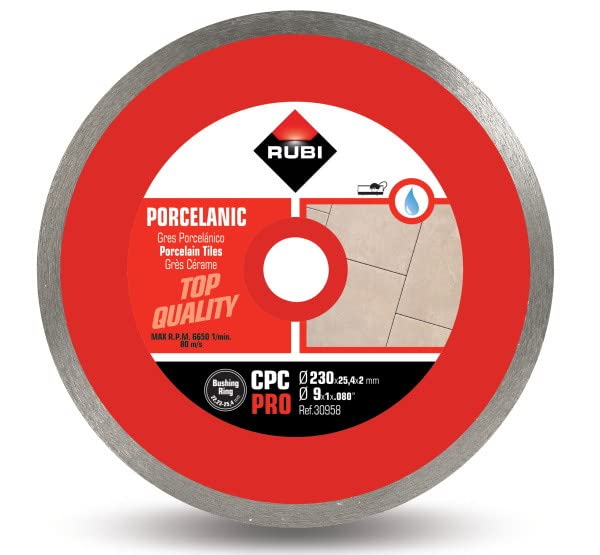 Rubi Tools 30955 CPC2 9-Inch Continuous Diamond Blade - Premium Cutting Tool for Concrete, Tile, and Masonry - Perfect for Construction, Renovation, and DIY Projects