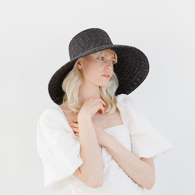 Jolie Women's Classic Boater Straw Hat - Summer Beach, Garden Party & Outdoor Fashion Accessory