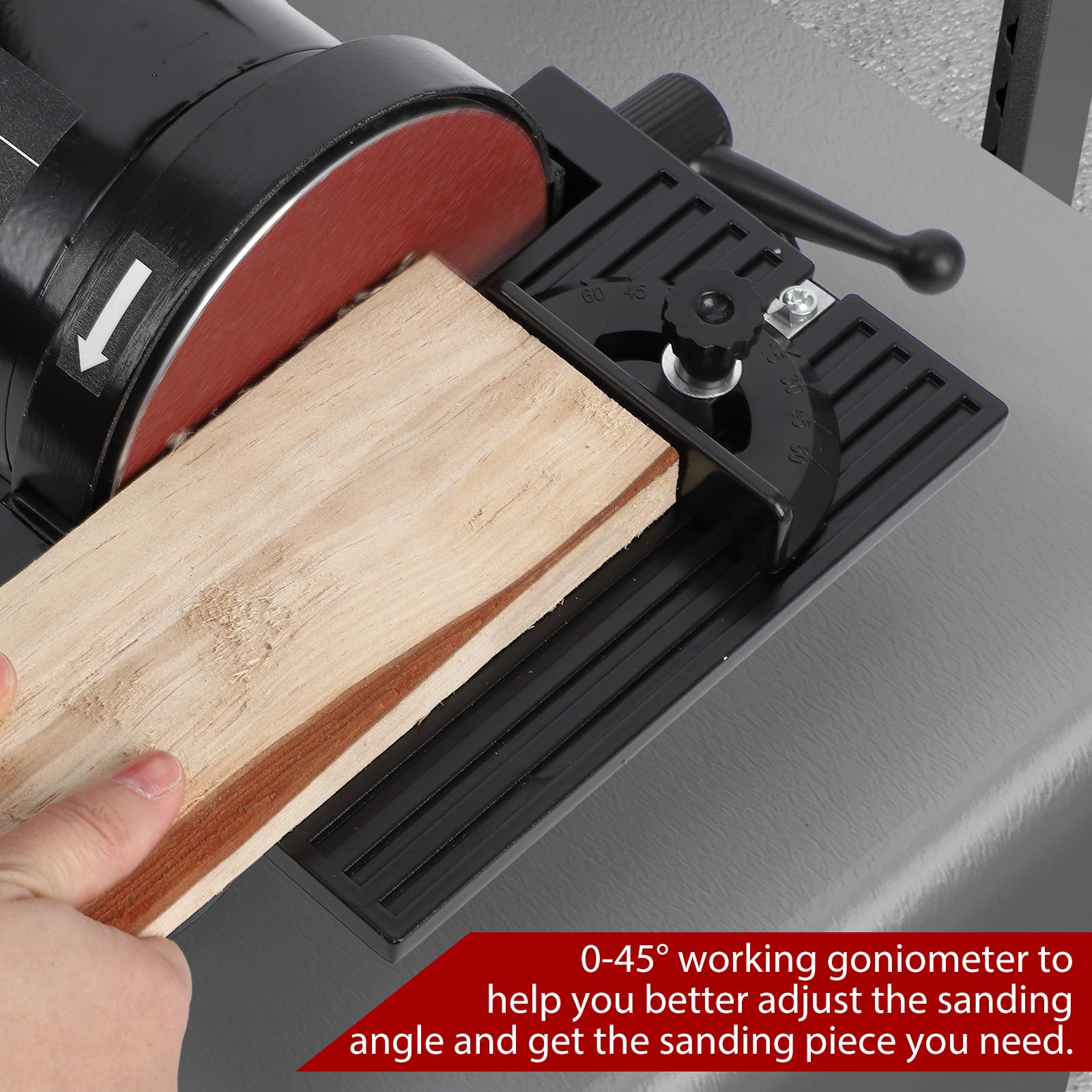 1 x 30 Inch Belt Sander with 5 Inch Disc Sander - 2.1A Powerful Bench Sander for Woodworking, Metal Polishing & DIY Projects (Includes 8 x 80 Grit & 4 x 100 Grit Sandpaper) - Perfect for Home Workshops, Furniture Making & Crafting