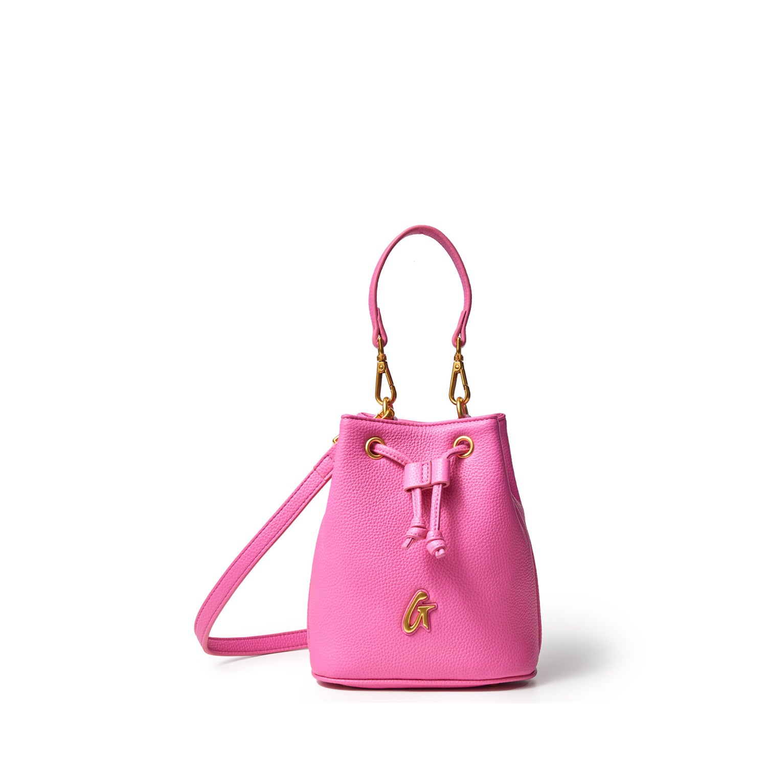 Mini Pebble Bucket Bag in Hot Pink - Trendy Crossbody Purse for Women, Fashionable Shoulder Bag for Daily Use, Work, Shopping & Travel