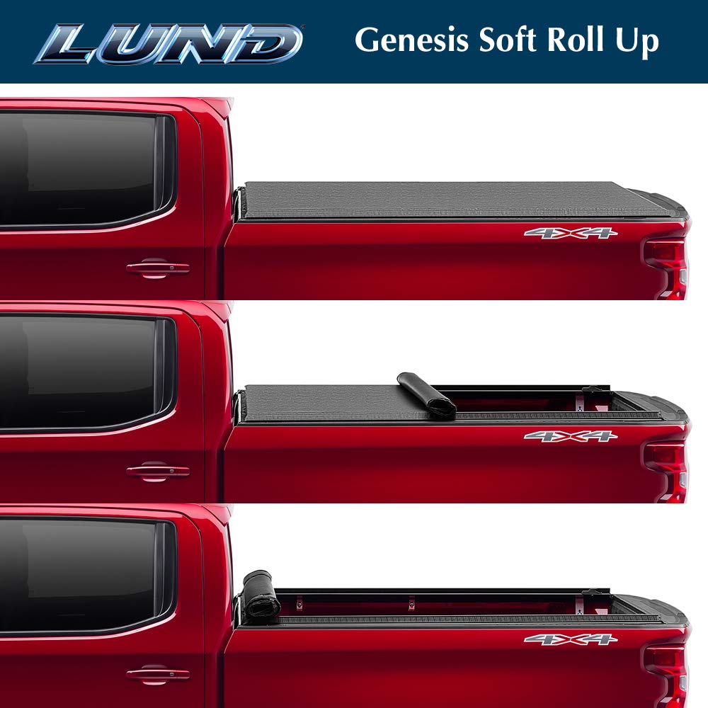 Lund Genesis Roll Up Soft Tonneau Cover for 2014-2021 Toyota Tundra 5'7