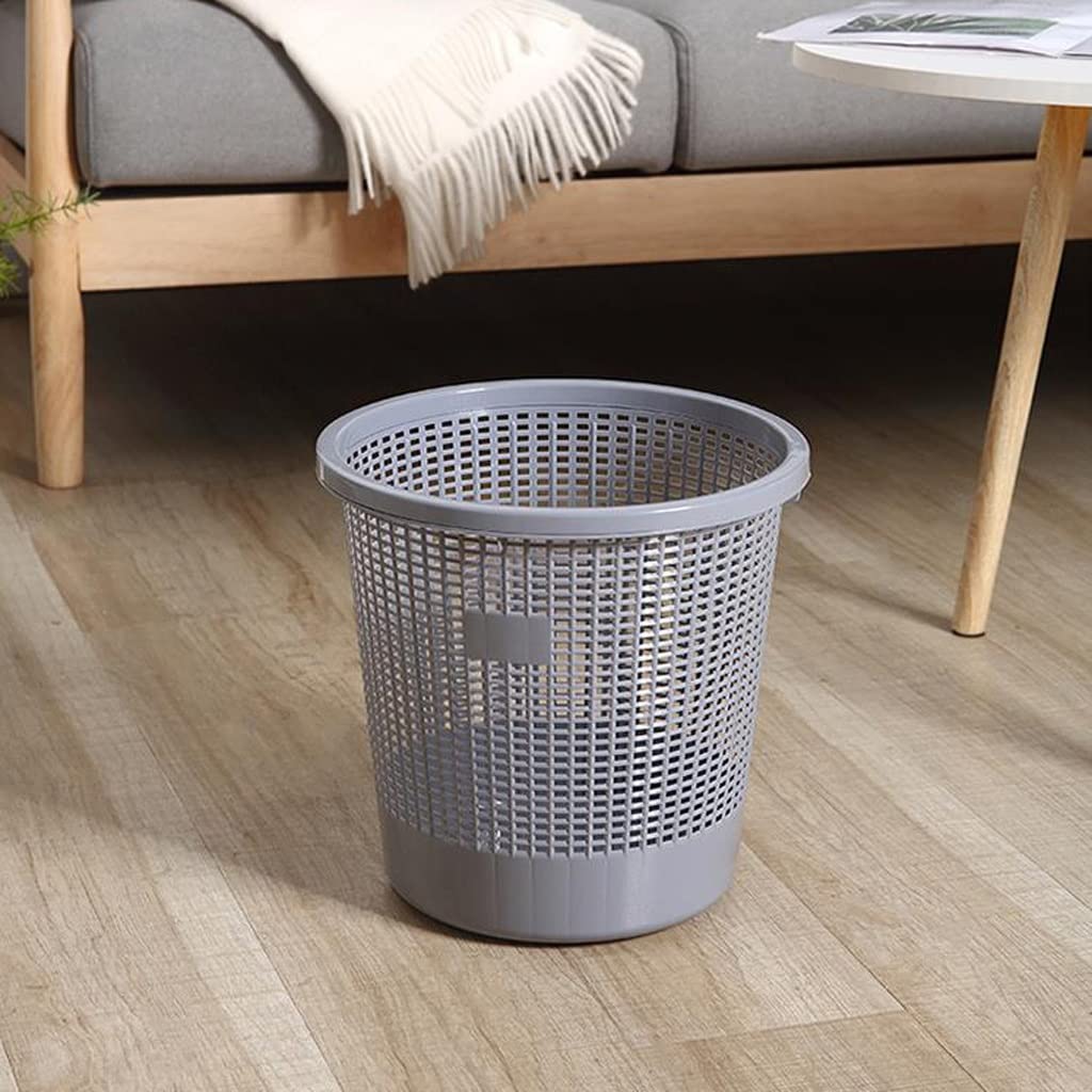 2 Pack Large Plastic Trash Cans for Bathroom, Kitchen, Bedroom & Toilet - Coverless Hollow Design, Waste Bin for Household & Office Use - Perfect for Recycling & Waste Classification (Color: C)