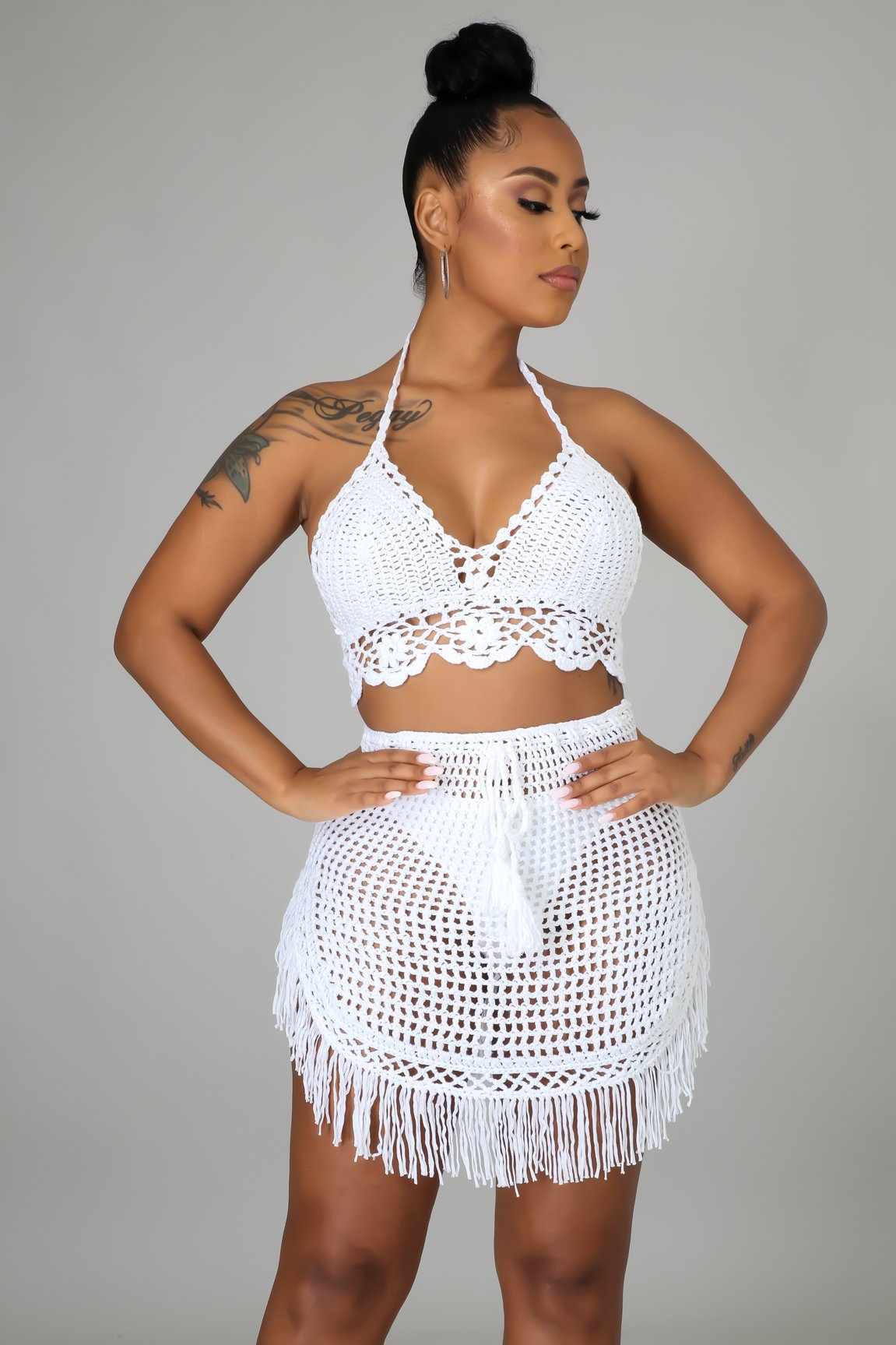 Paradise Beach 2 Piece Swimsuit Set - Women's Floral Bikini Top & High Waisted Bottom - Perfect for Pool Party, Vacation & Summer Beach Wear