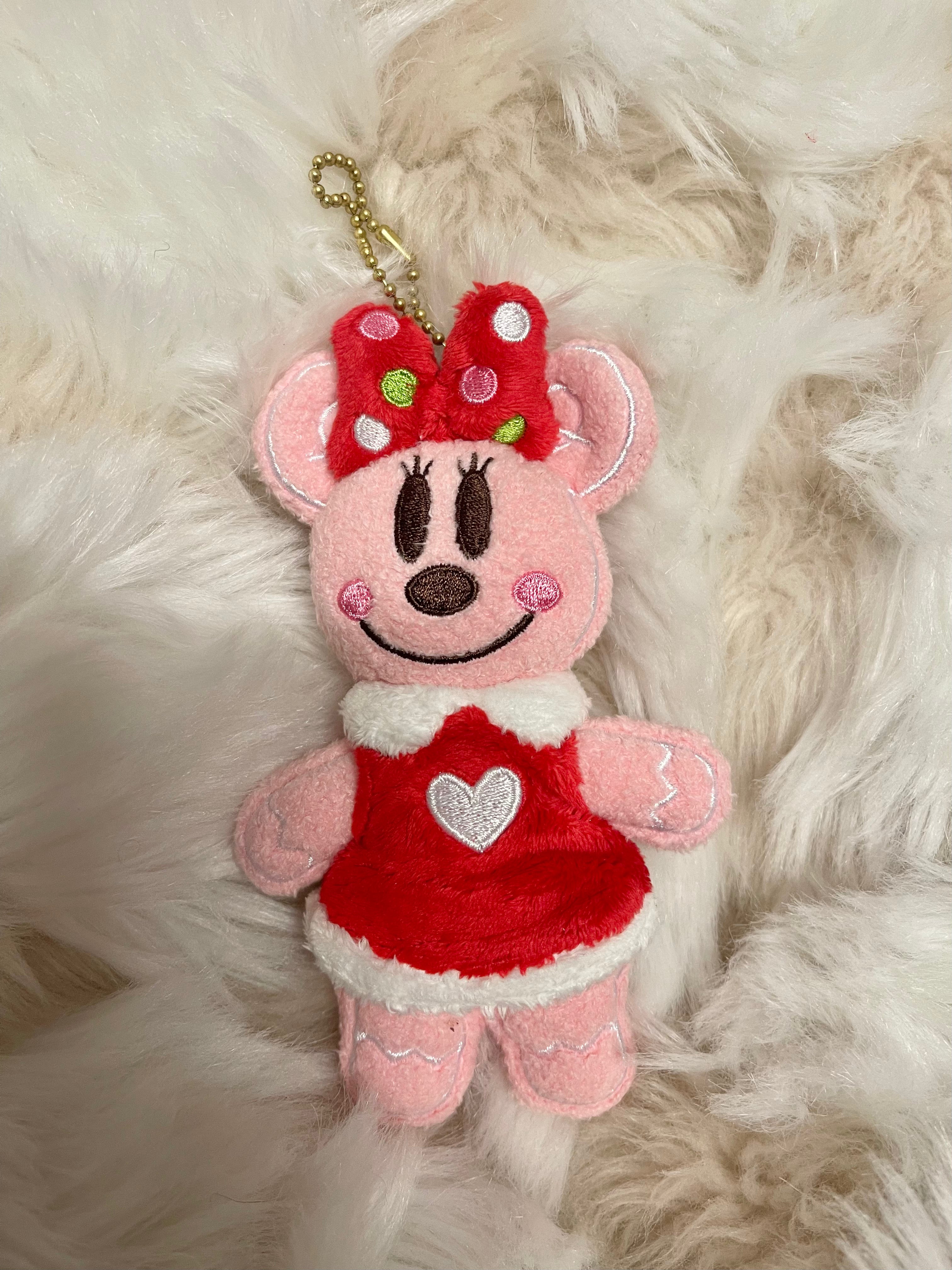 Tokyo Disney Christmas Gingerbread Keychain Plush - Cute Holiday Decor & Gift for Disney Fans - Perfect for Backpacks, Bags, and Christmas Tree Ornaments