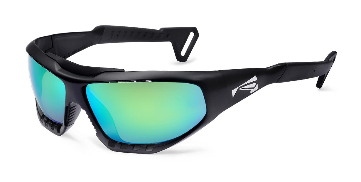 Matte Black-Polarised Multilayer Green Mirror Lens