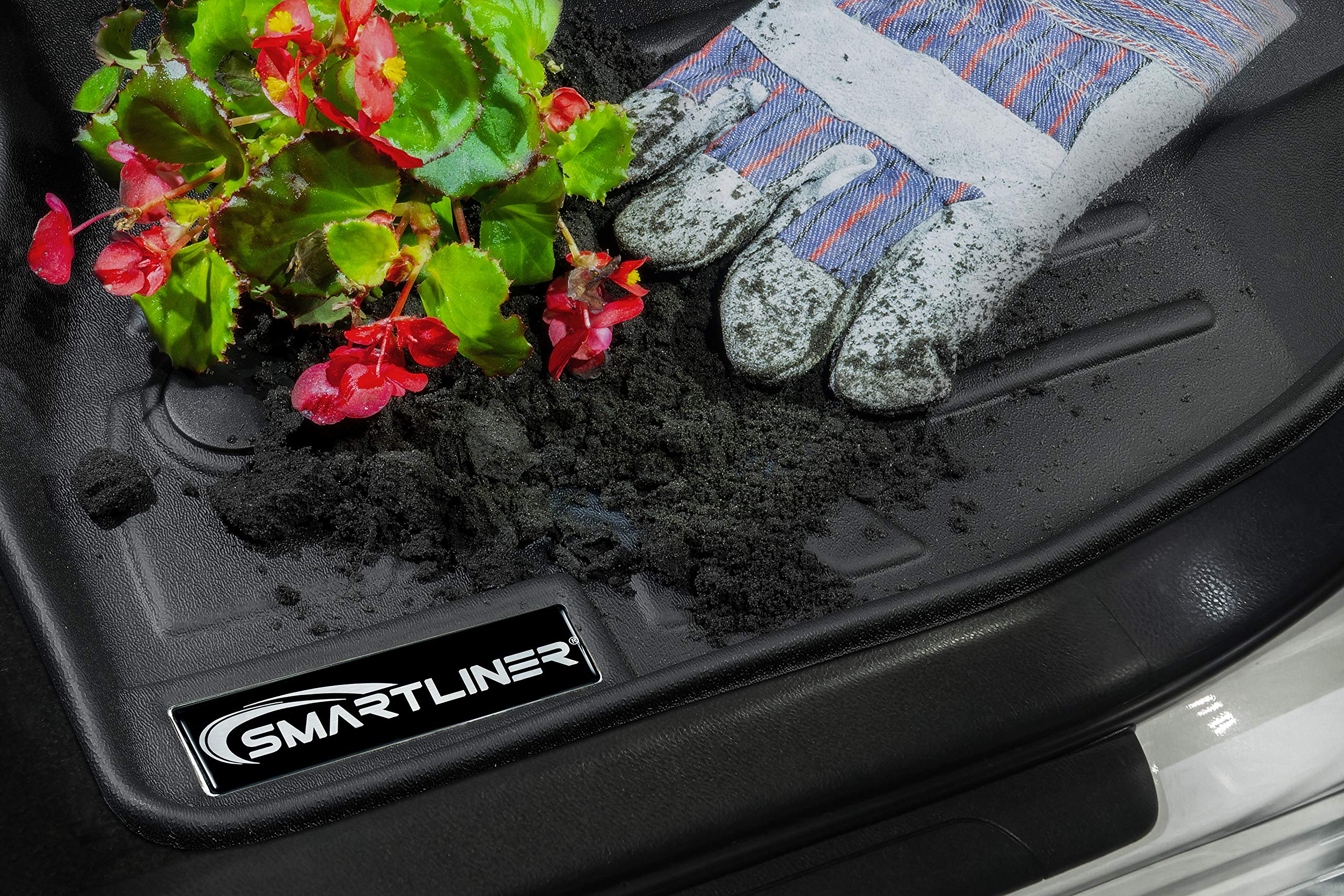 Premium SMARTLINER Custom Fit Floor Mats for 2019-2022 Ram 1500 Quad Cab - Black Vinyl 2 Row Liner Set (No Rear Underseat Storage) | All-Weather Protection, Easy Cleaning & Perfect Fit for Trucks, SUVs & Off-Road Vehicles