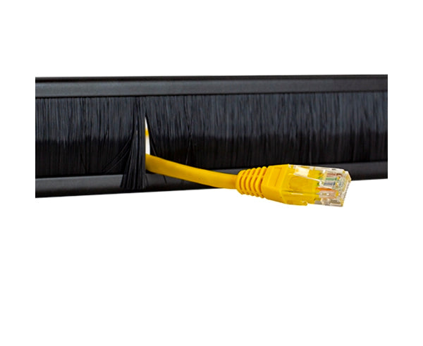 1U Brush Filler Panel - Cable Management for Server Rack & Network Equipment - Perfect for Data Centers, Home Offices, and IT Closets
