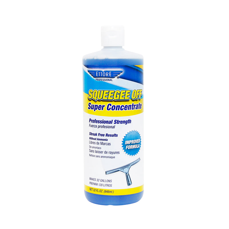 Ettore Professional Window Squeegee - Streak-Free Cleaning for Glass, Mirrors & Shower Doors - Perfect for Home, Office & Commercial Use