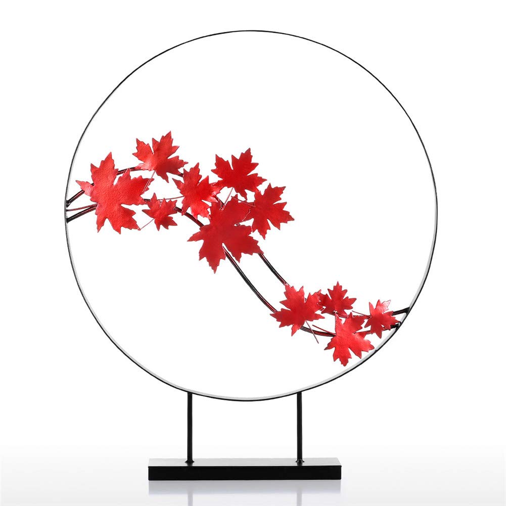 Maple Leaf Ornaments - Minimalist Iron Wall Art Sculpture for Home & Office Decor | Wine Cabinet, Desk, Bar, Living Room, Bedroom & Dining Room | Perfect for Rustic, Modern & Farmhouse Interior Design