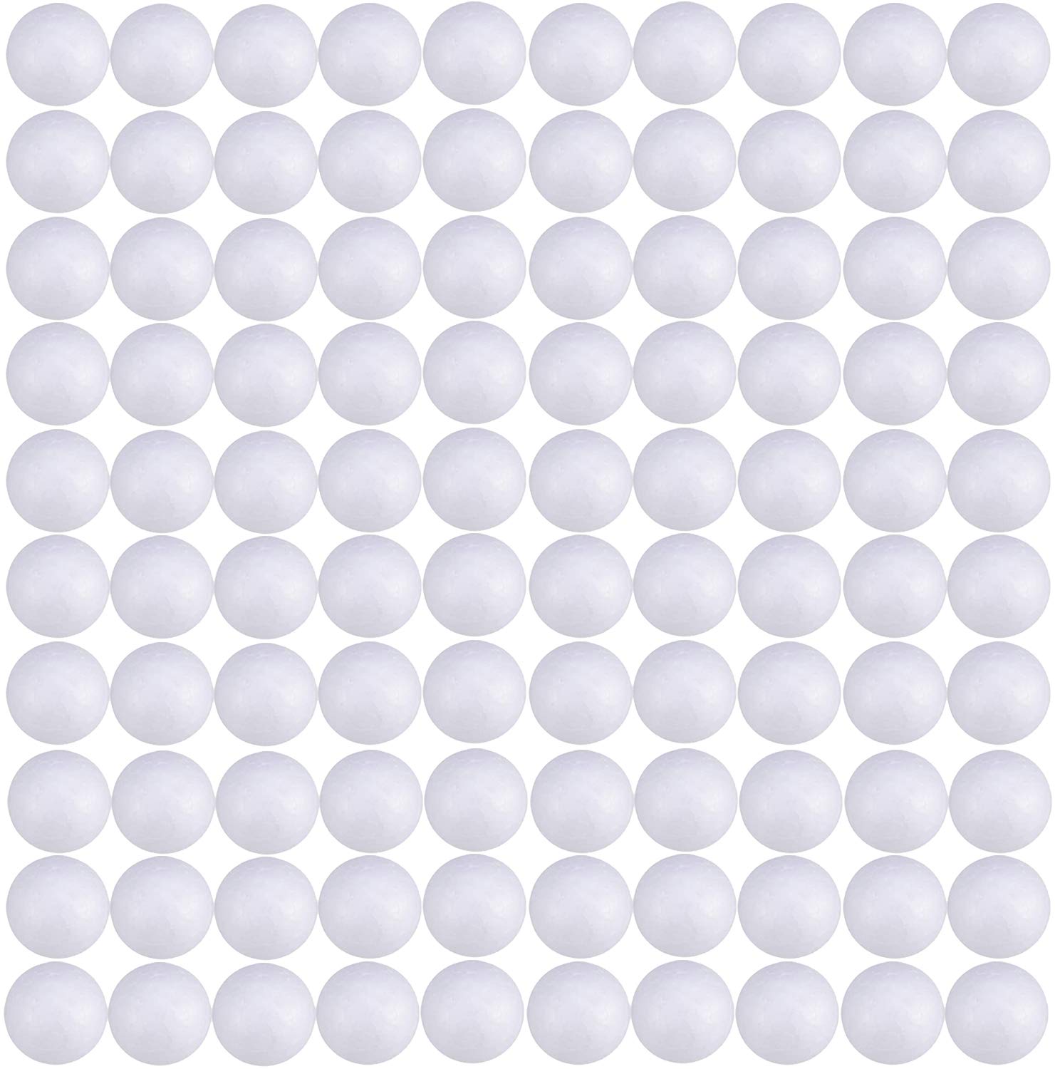 100-Pack Smooth White Styrofoam Balls for Crafts - 1 Inch Diameter Foam Balls - Perfect for DIY Projects, Christmas Ornaments & Home Decor
